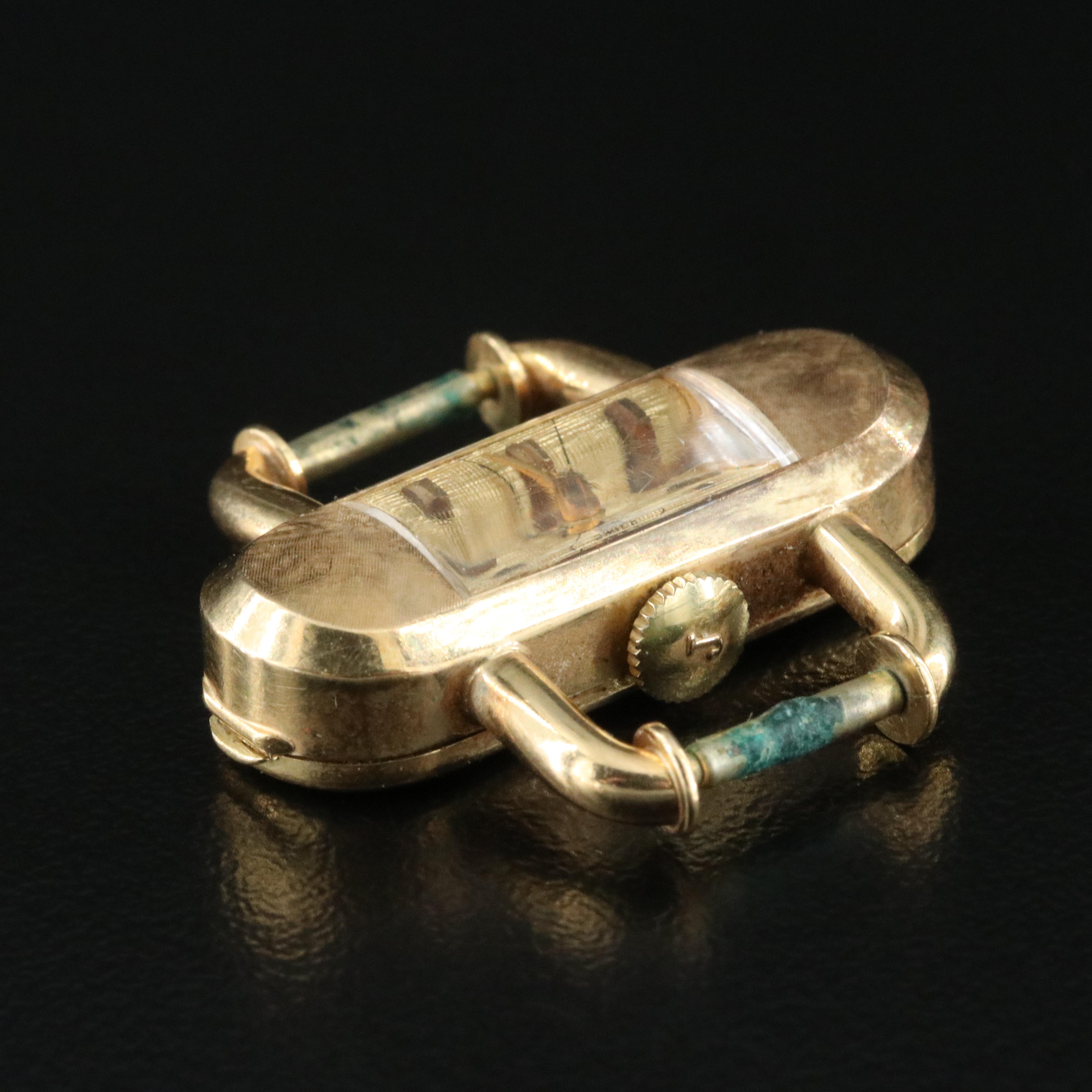 Vintage Juvenia 18K Gold Mechanical Cocktail Watch