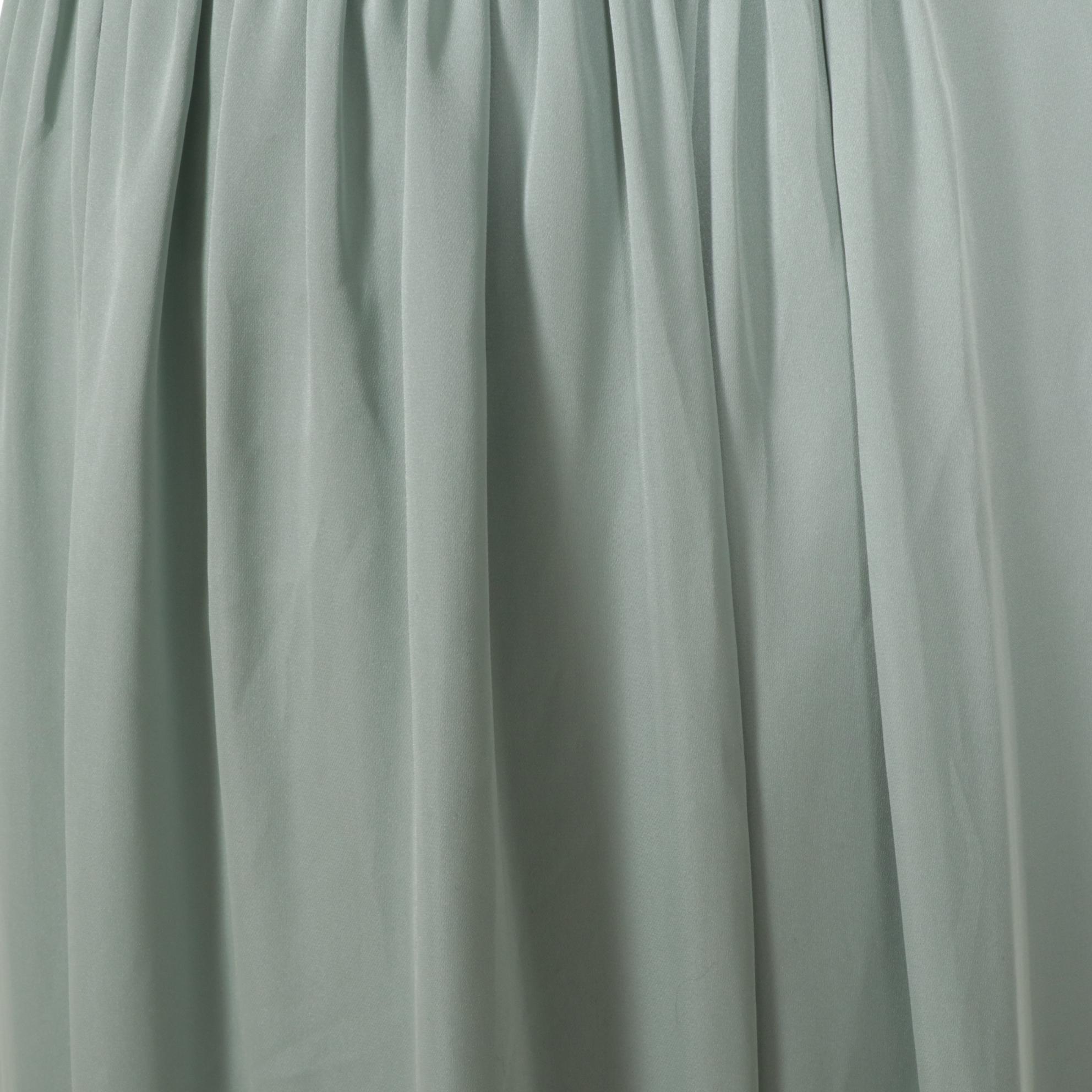 Vera Wang Dusty Sage Strapless Belted Bridesmaid Dress, Size 4