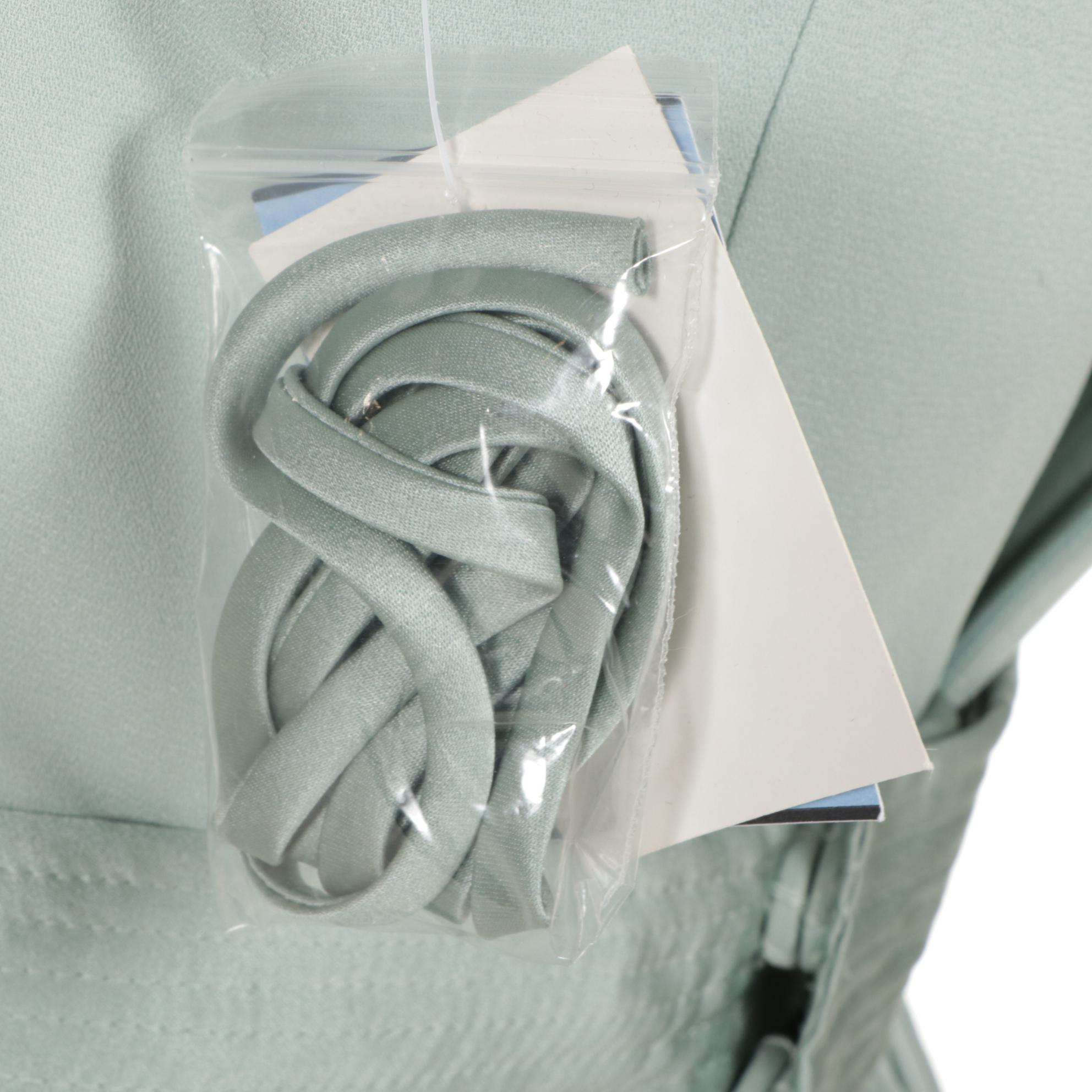 Vera Wang Dusty Sage Strapless Belted Bridesmaid Dress, Size 4