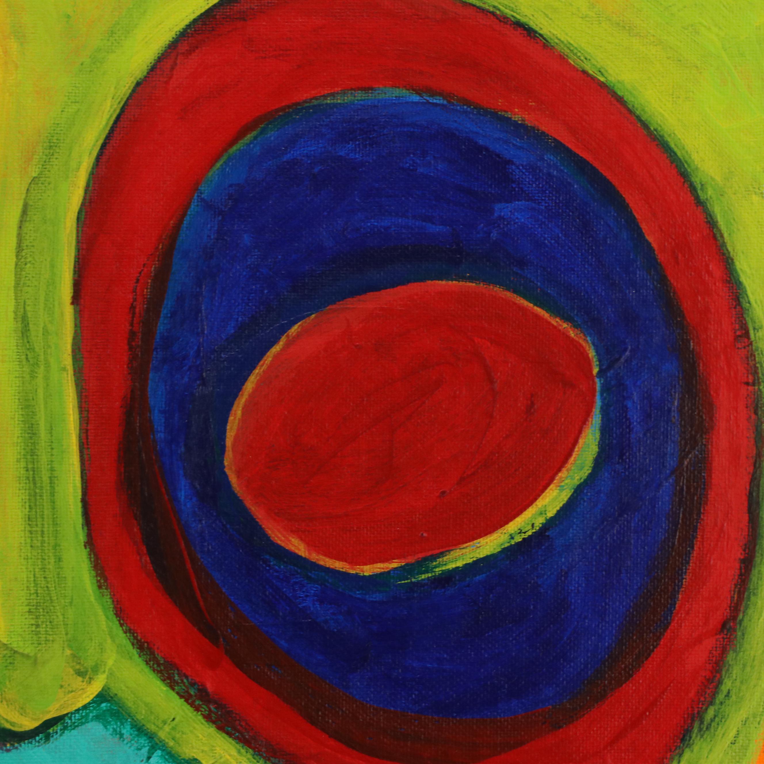 Louise Abrams Abstract Acrylic Painting, 21st Century