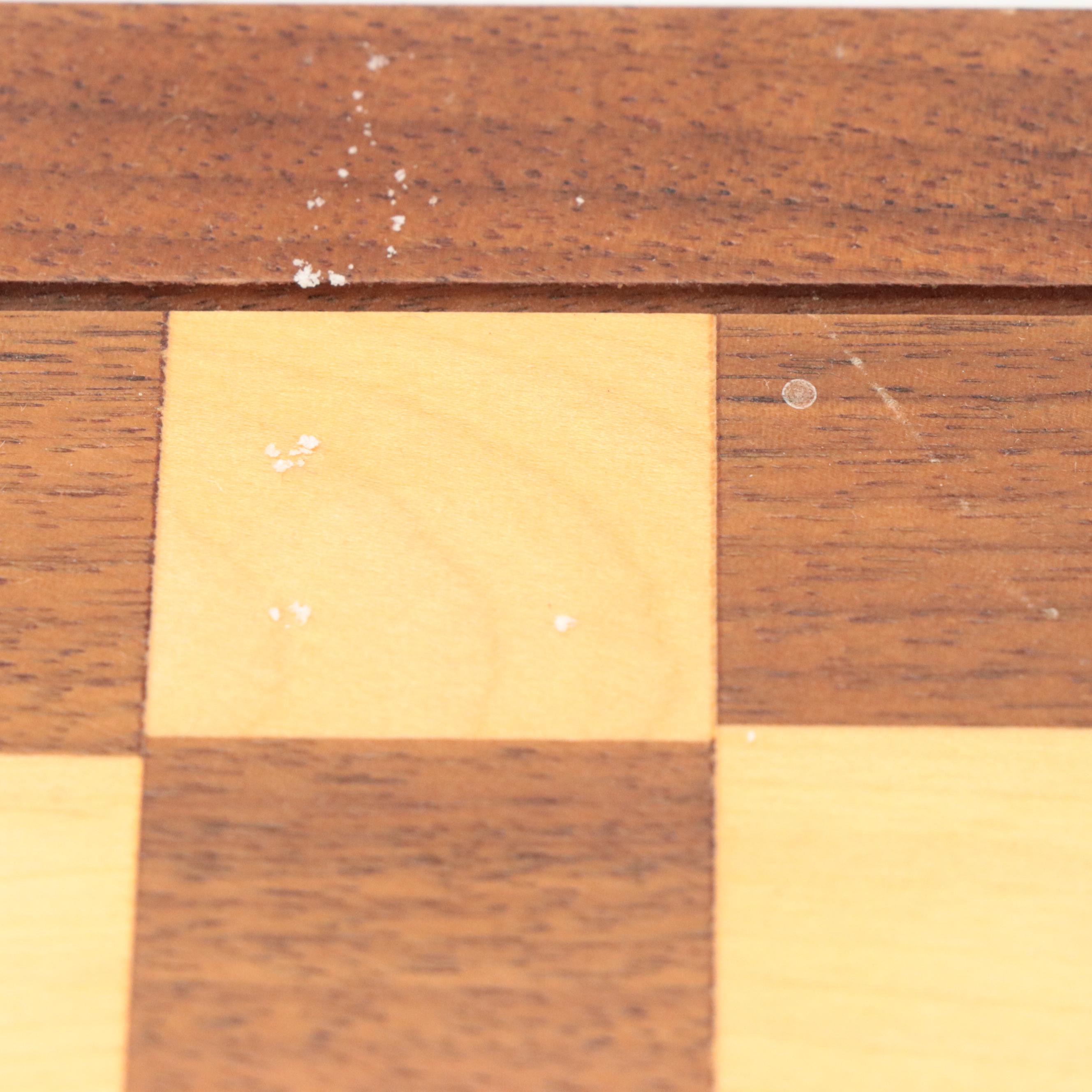 Wood Marquetry Chess Board with Resin Pieces