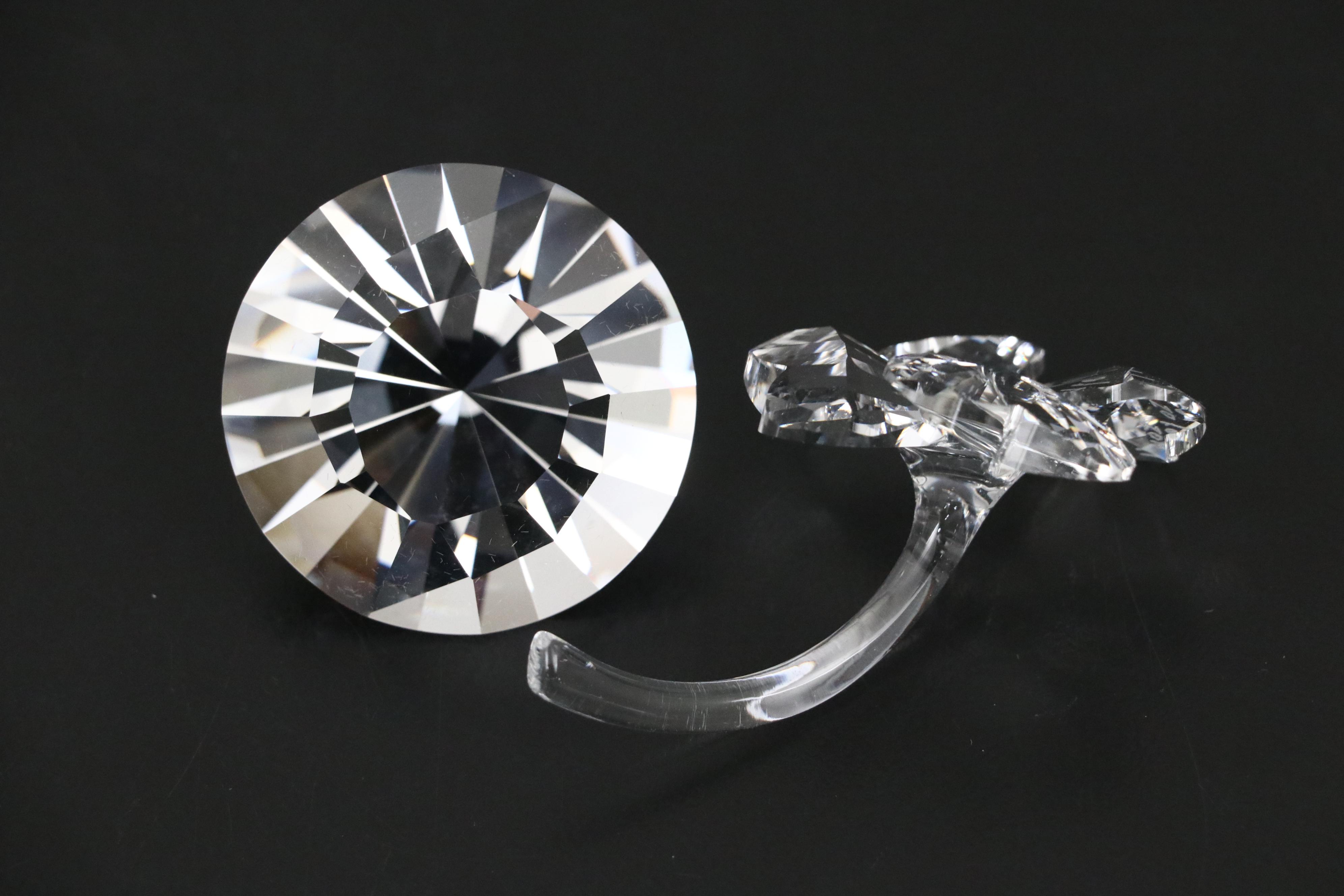 Swarovski Crystal Four Leaf Clover, Diamond, Faux Pearl Necklace and Earrings