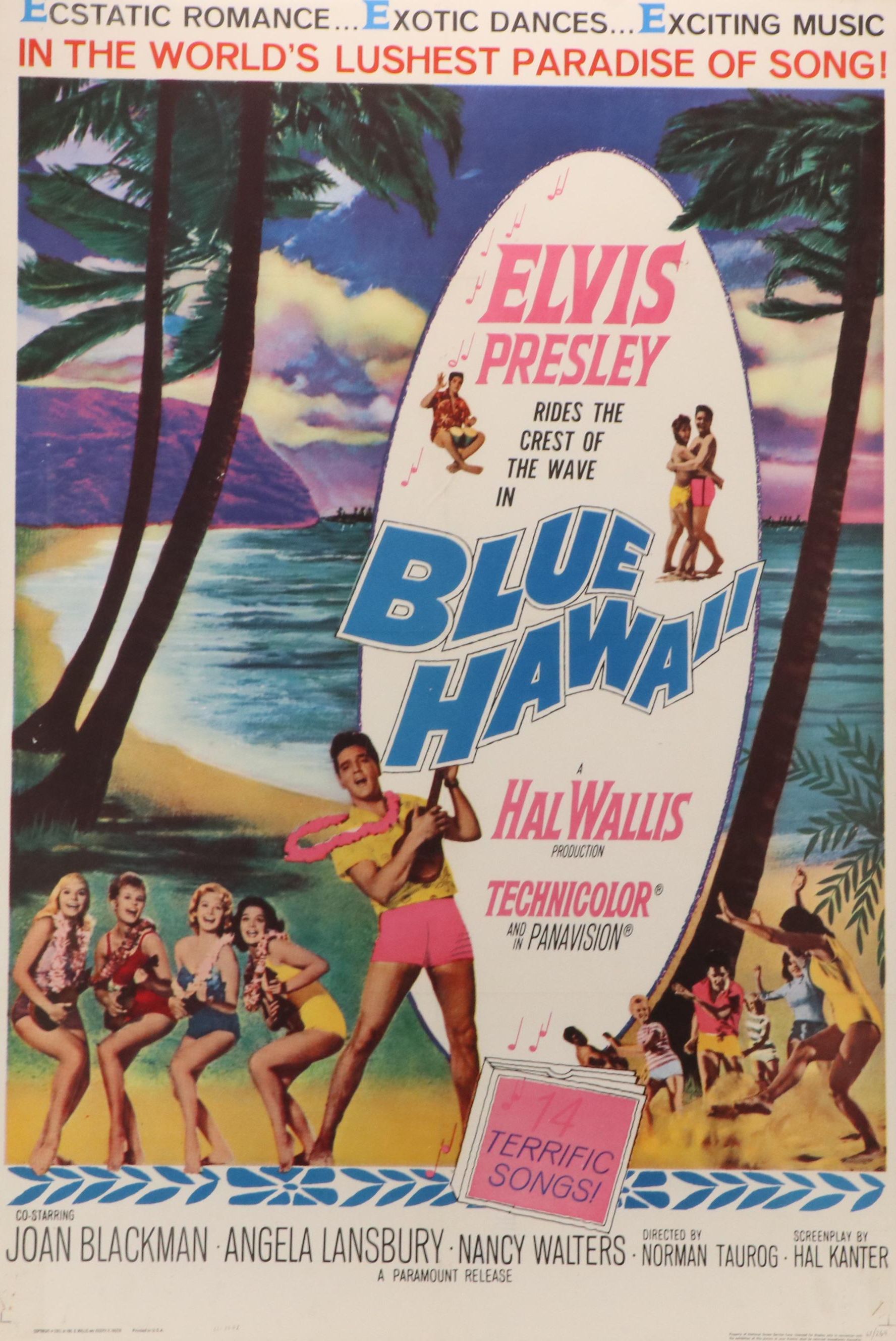 "Blue Hawaii" Offset Lithograph Movie Poster, 1961
