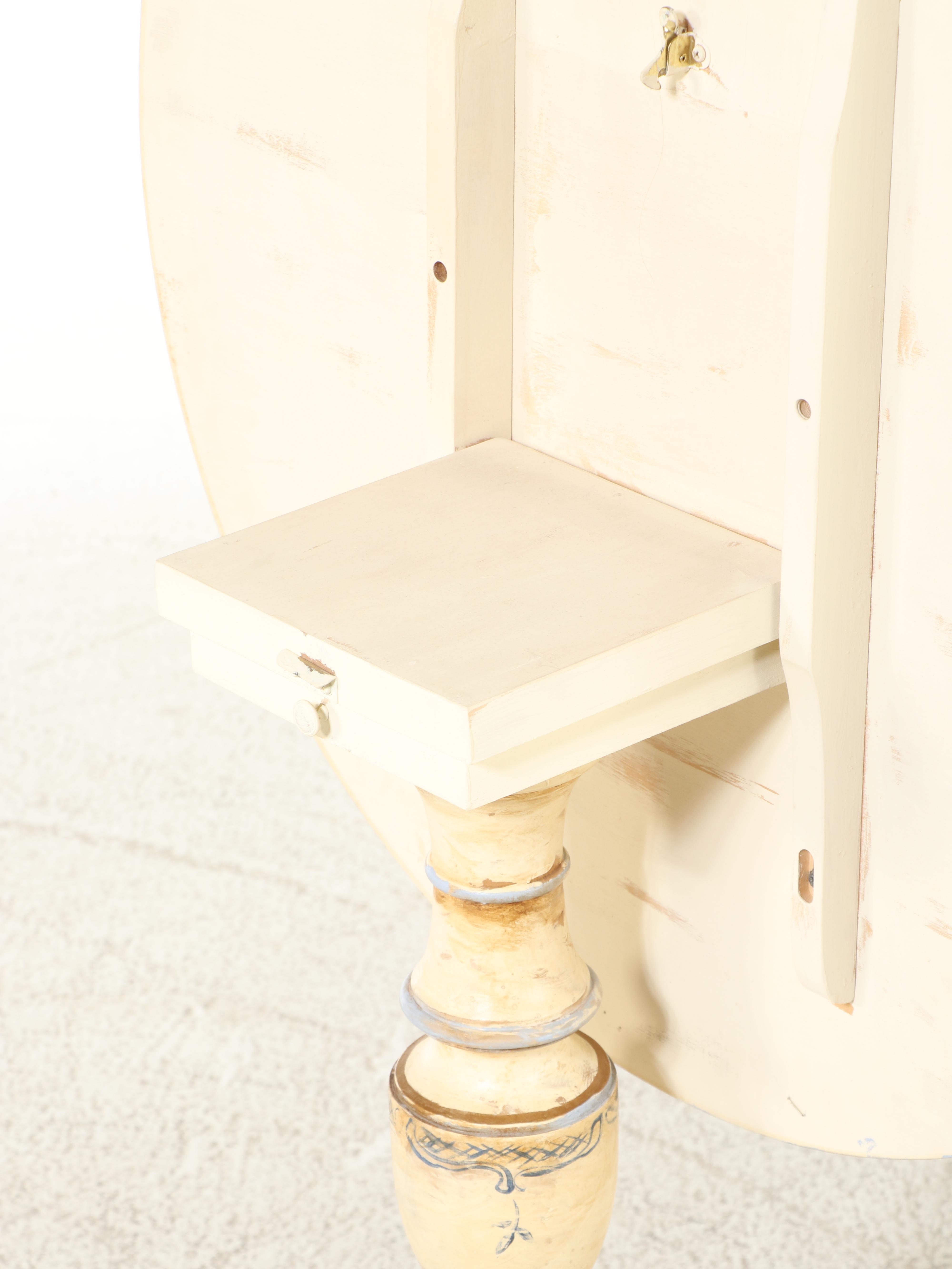 Habersham Queen Anne Style Hand-Painted Tilt-Top Tea Table, signed "C. Miller"