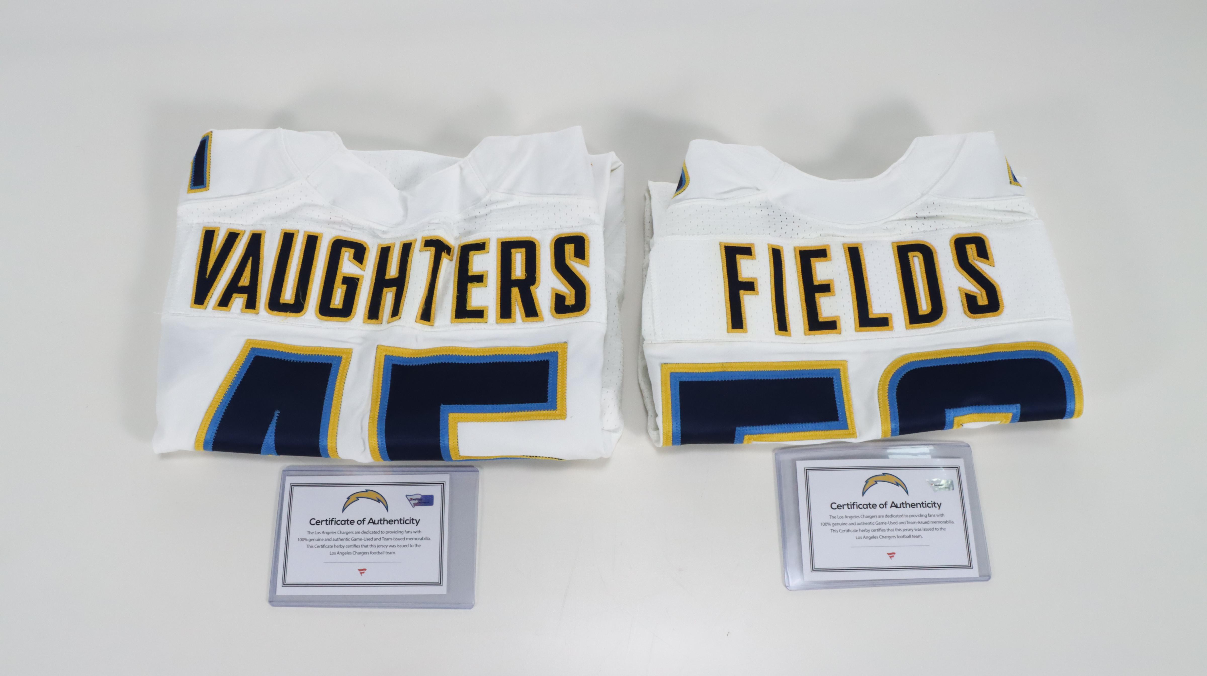 Trevor Williams with Other Player Issued Los Angeles Chargers Jerseys, Fanatics