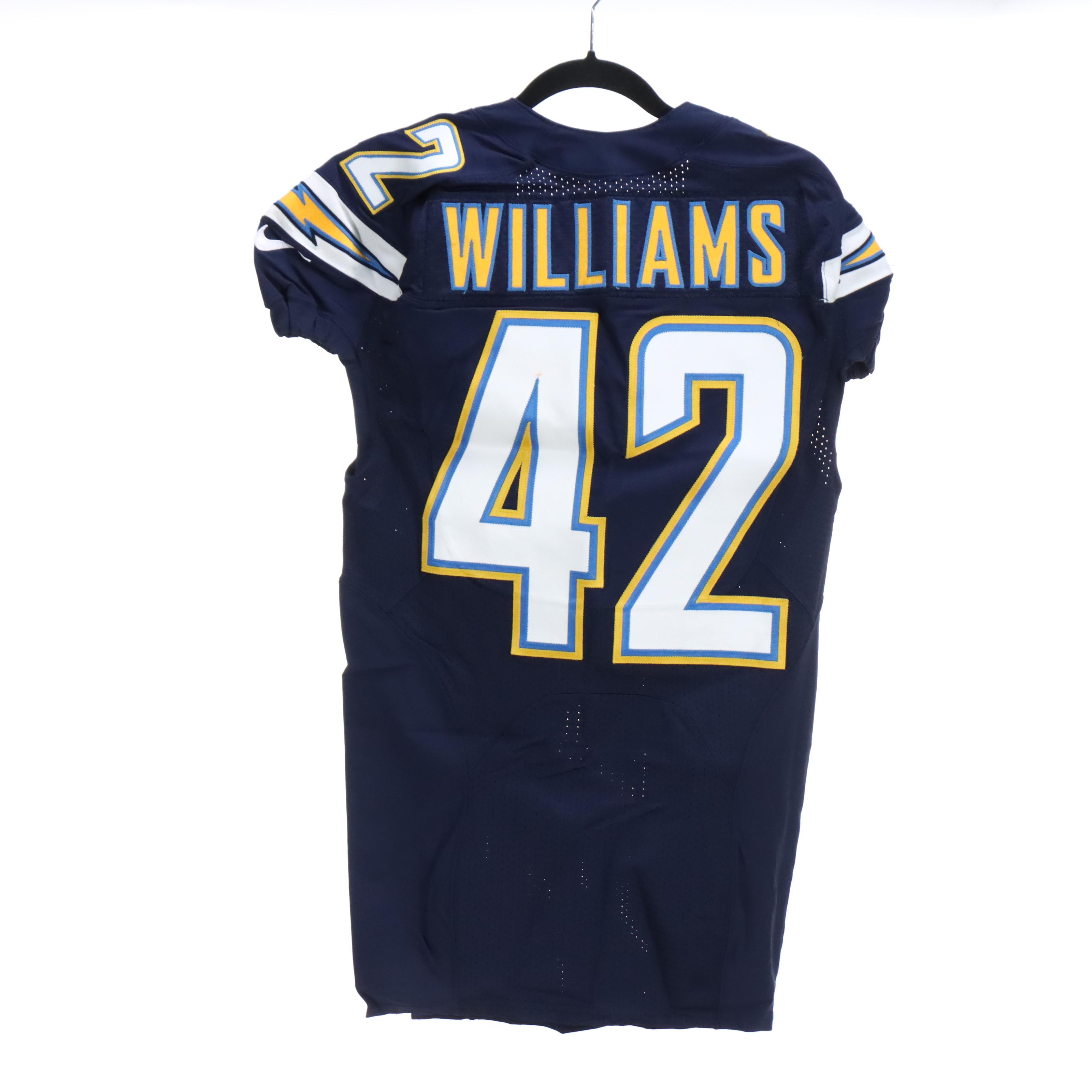 Trevor Williams with Other Player Issued Los Angeles Chargers Jerseys, Fanatics