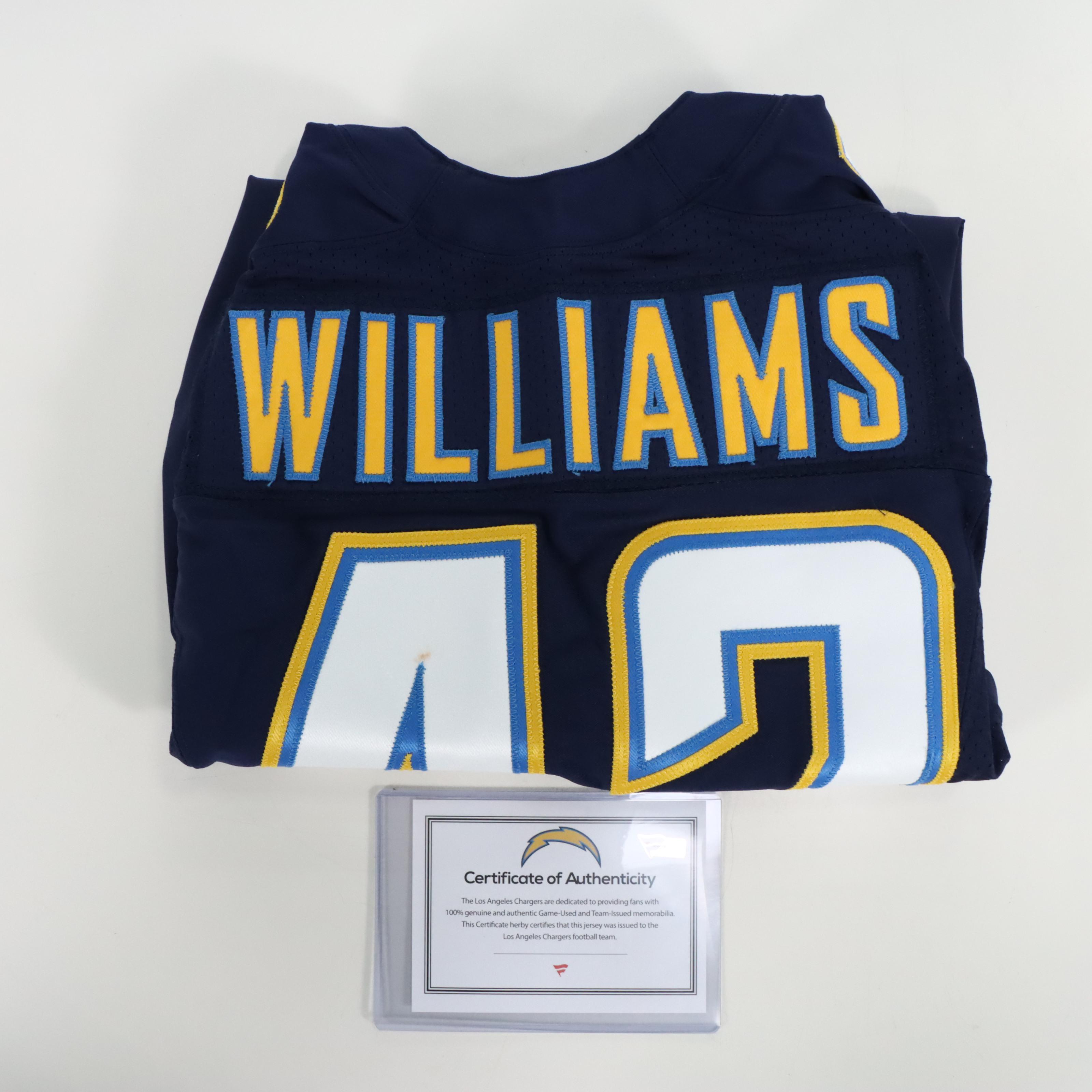 Trevor Williams with Other Player Issued Los Angeles Chargers Jerseys, Fanatics