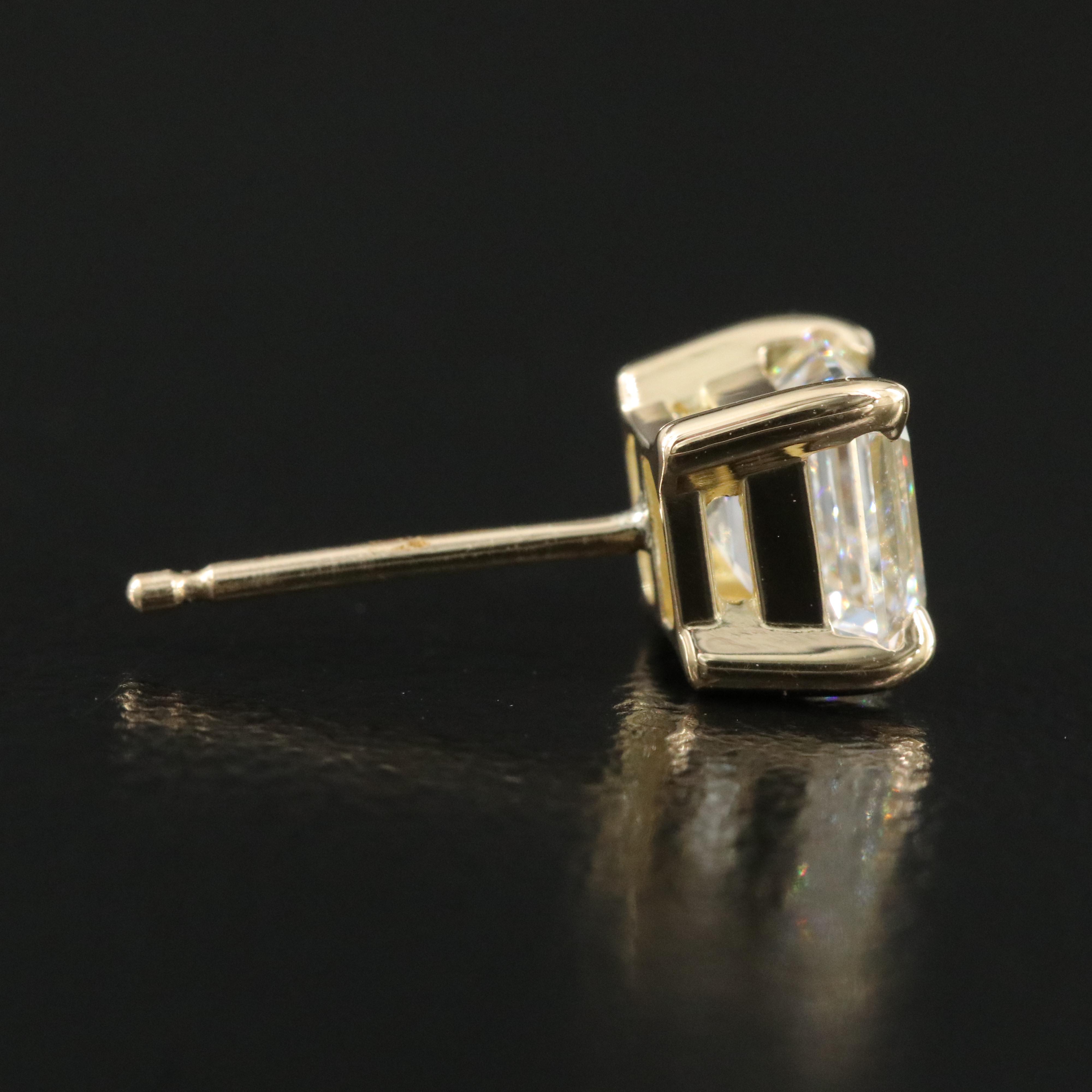 18K 2.01 CTW Diamond Stud Earrings with GIA Reports