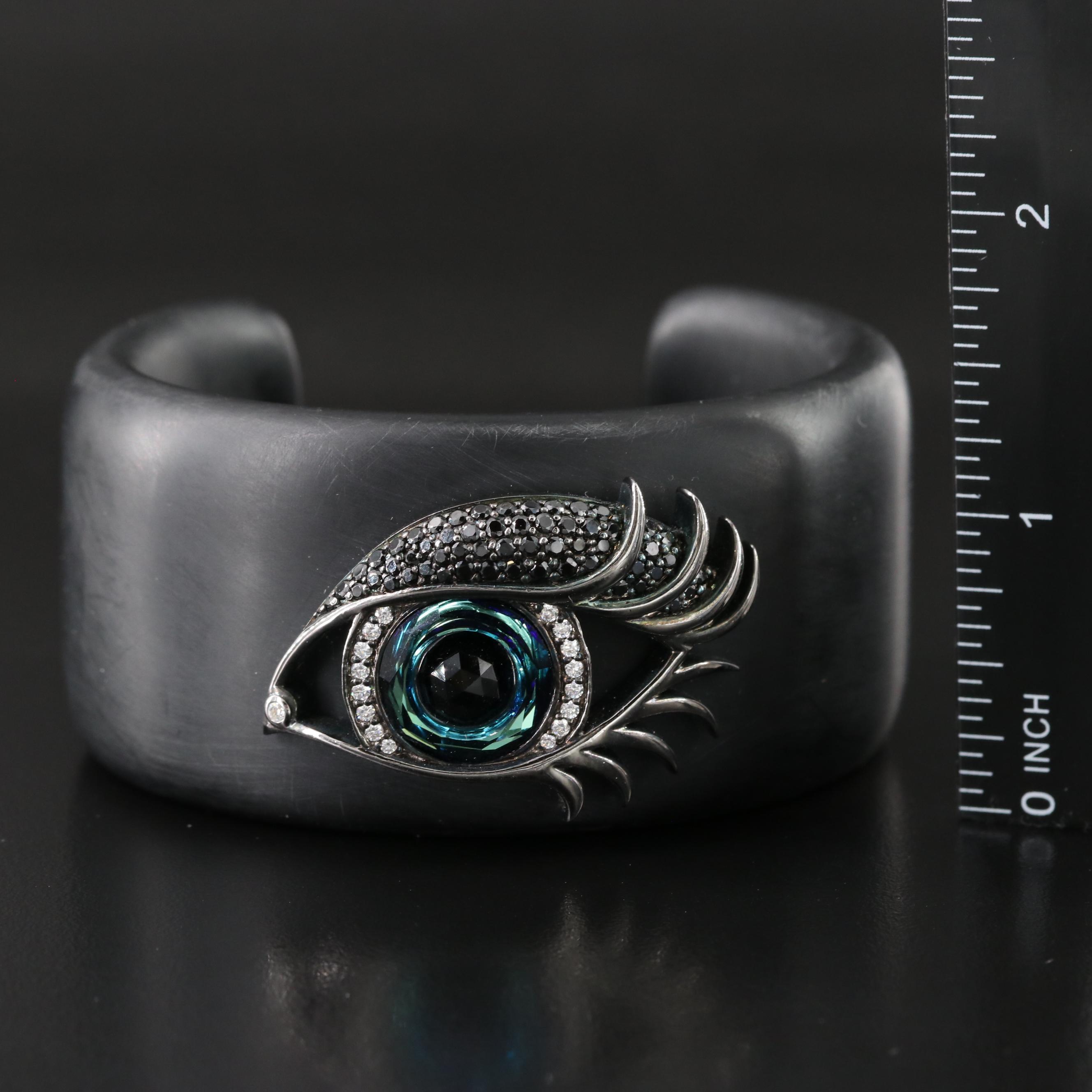 Stephen Webster Resin Envy Eye Cuff with Sterling and CZ