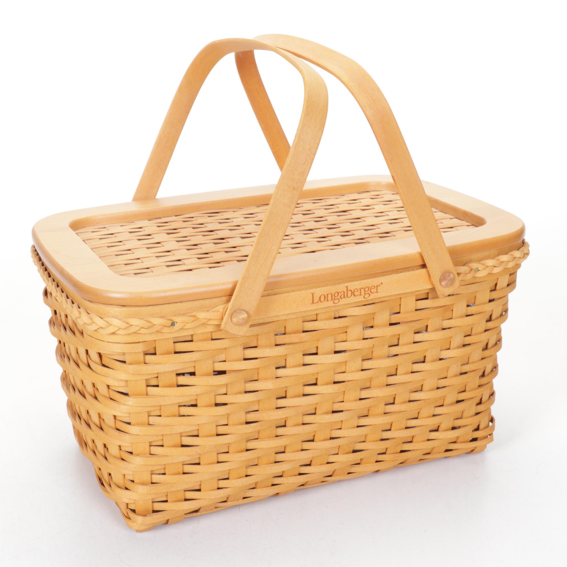Longaberger "Founder's Market Basket," Collector's Club, and Pie Basket