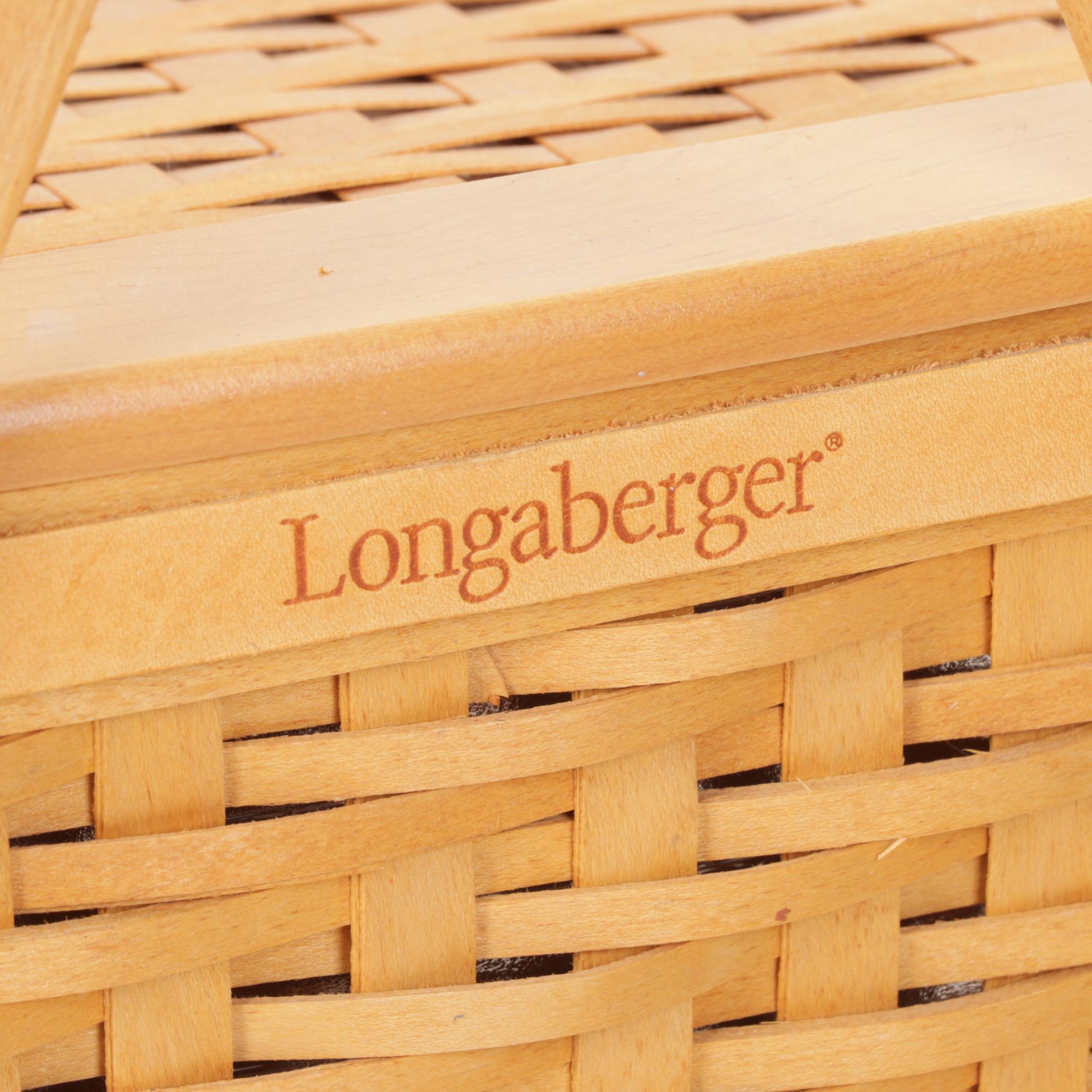 Longaberger "Founder's Market Basket," Collector's Club, and Pie Basket