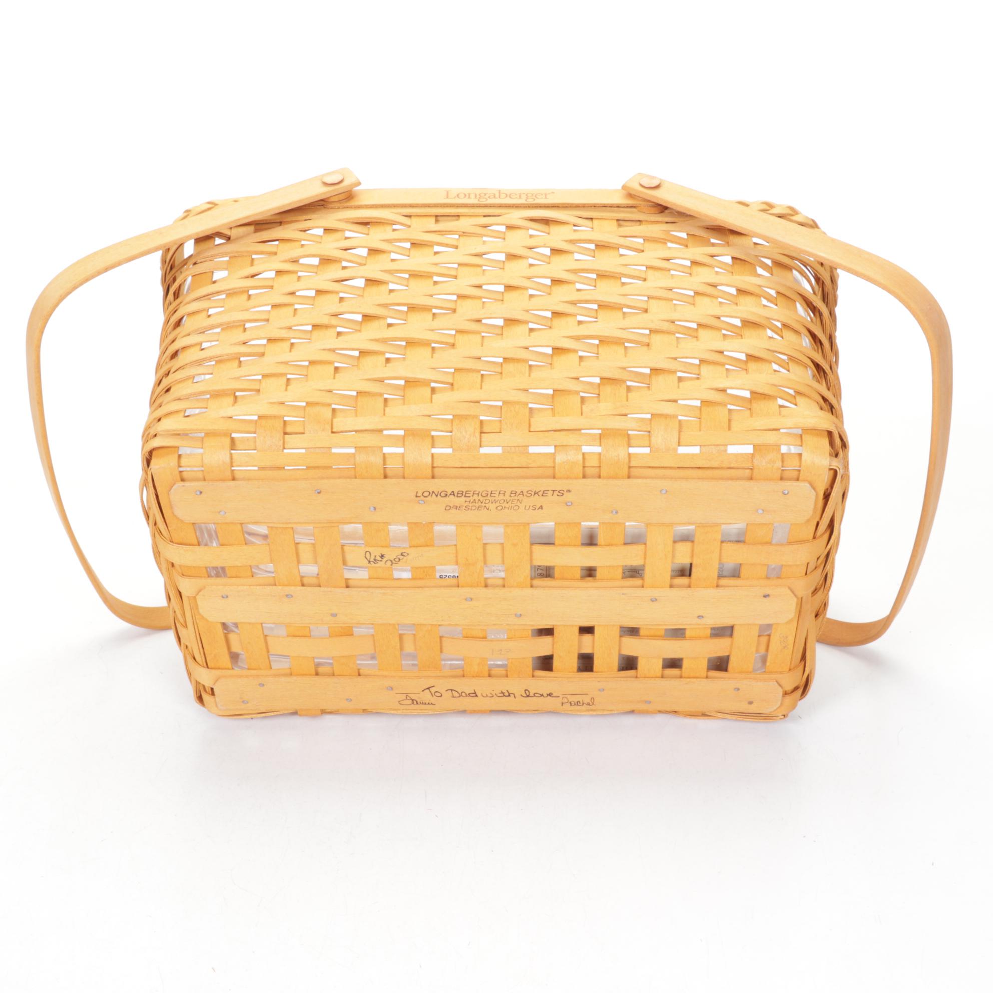 Longaberger "Founder's Market Basket," Collector's Club, and Pie Basket