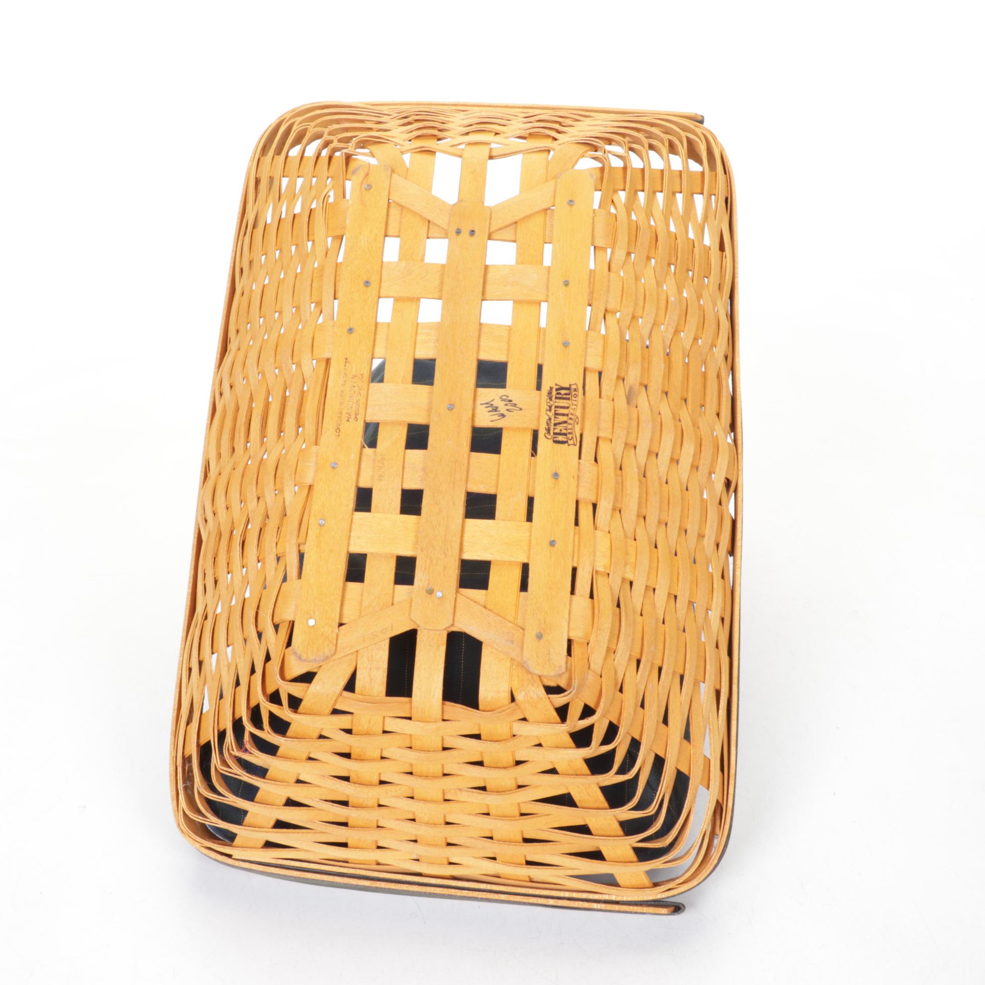 Longaberger "Founder's Market Basket," Collector's Club, and Pie Basket