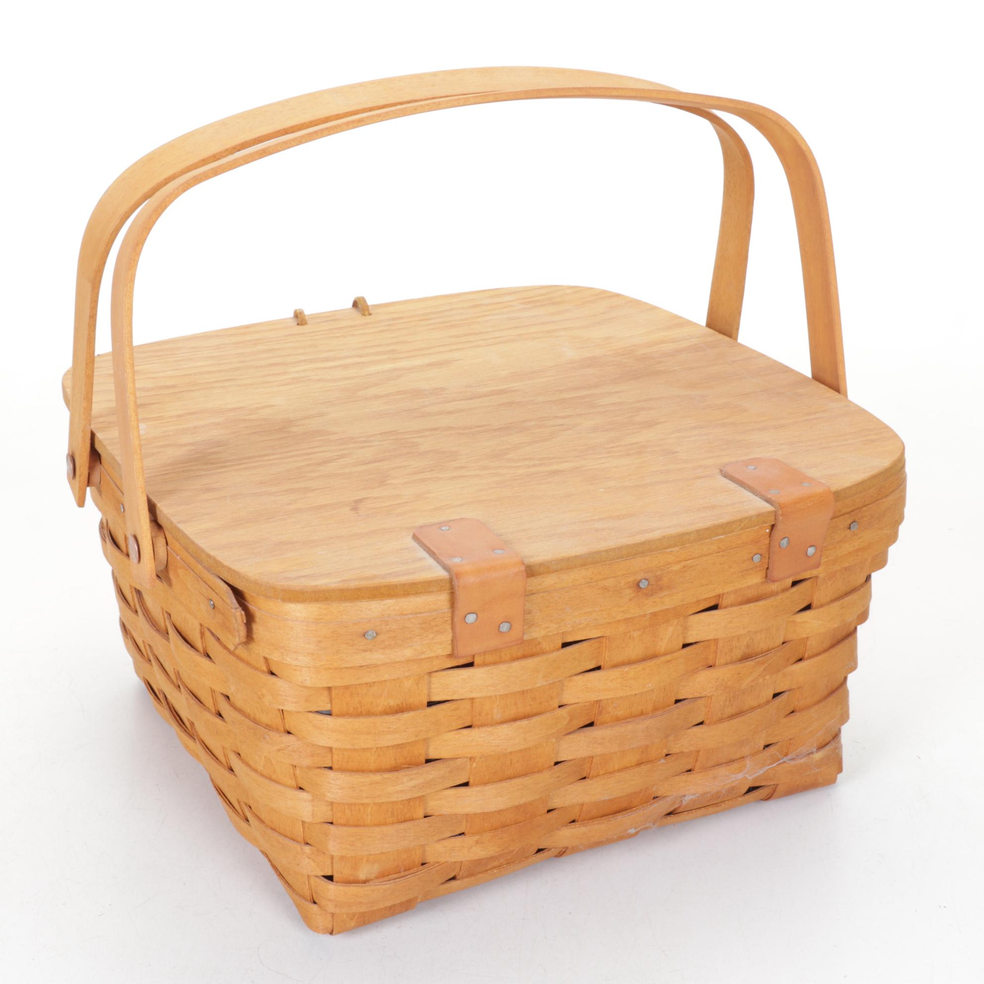 Longaberger "Founder's Market Basket," Collector's Club, and Pie Basket