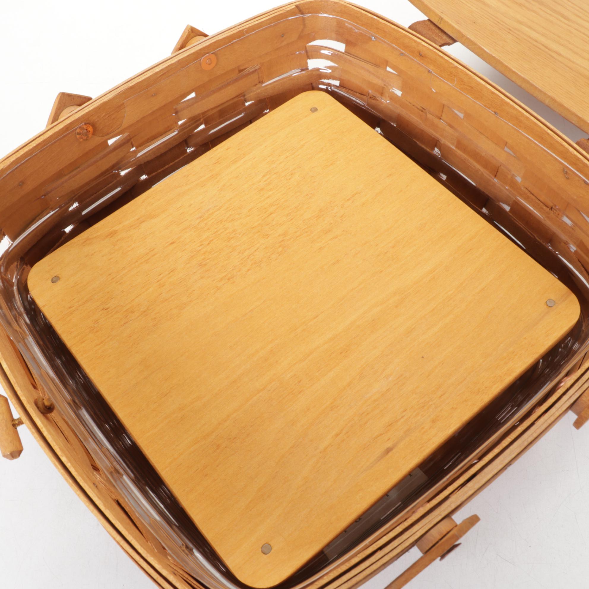 Longaberger "Founder's Market Basket," Collector's Club, and Pie Basket