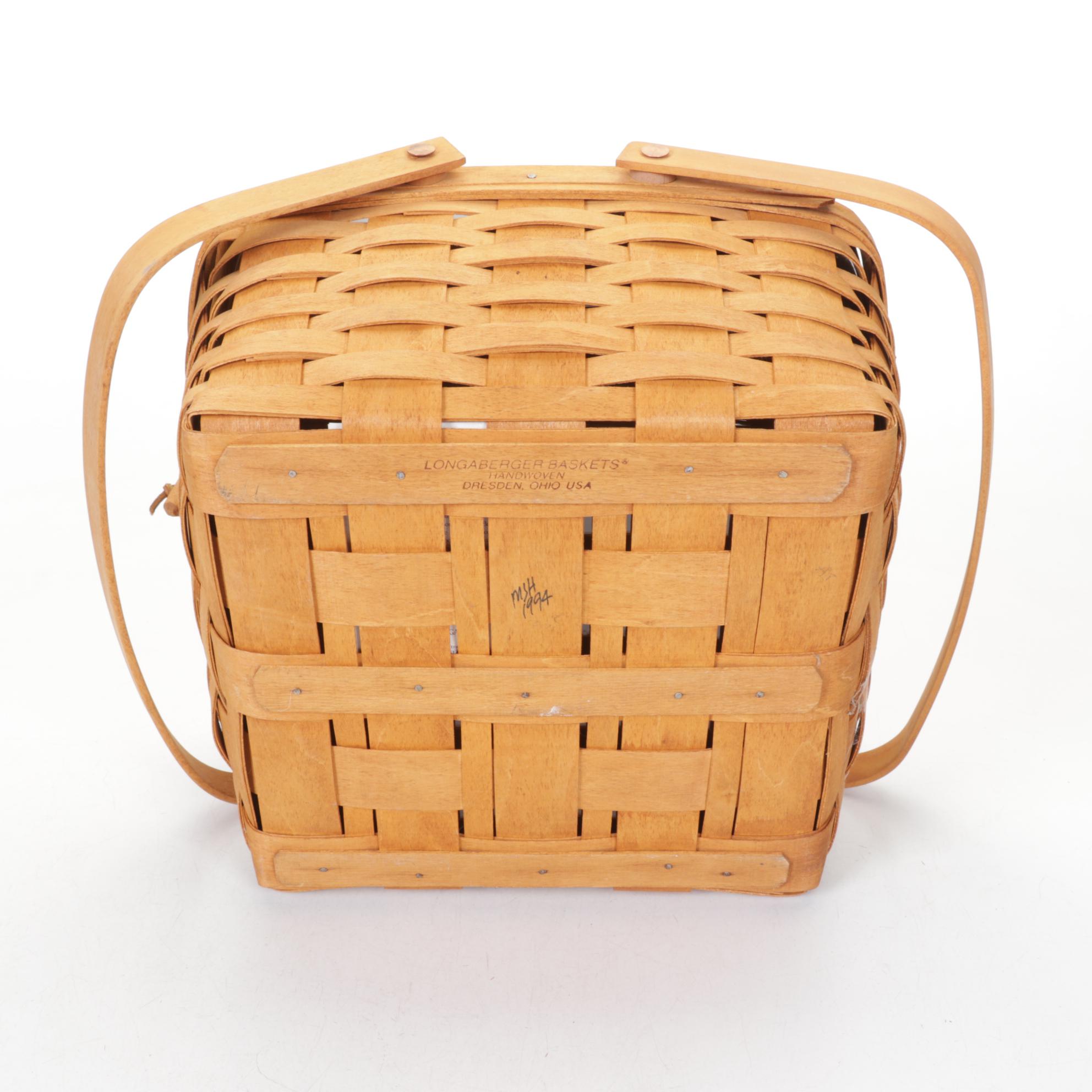 Longaberger "Founder's Market Basket," Collector's Club, and Pie Basket