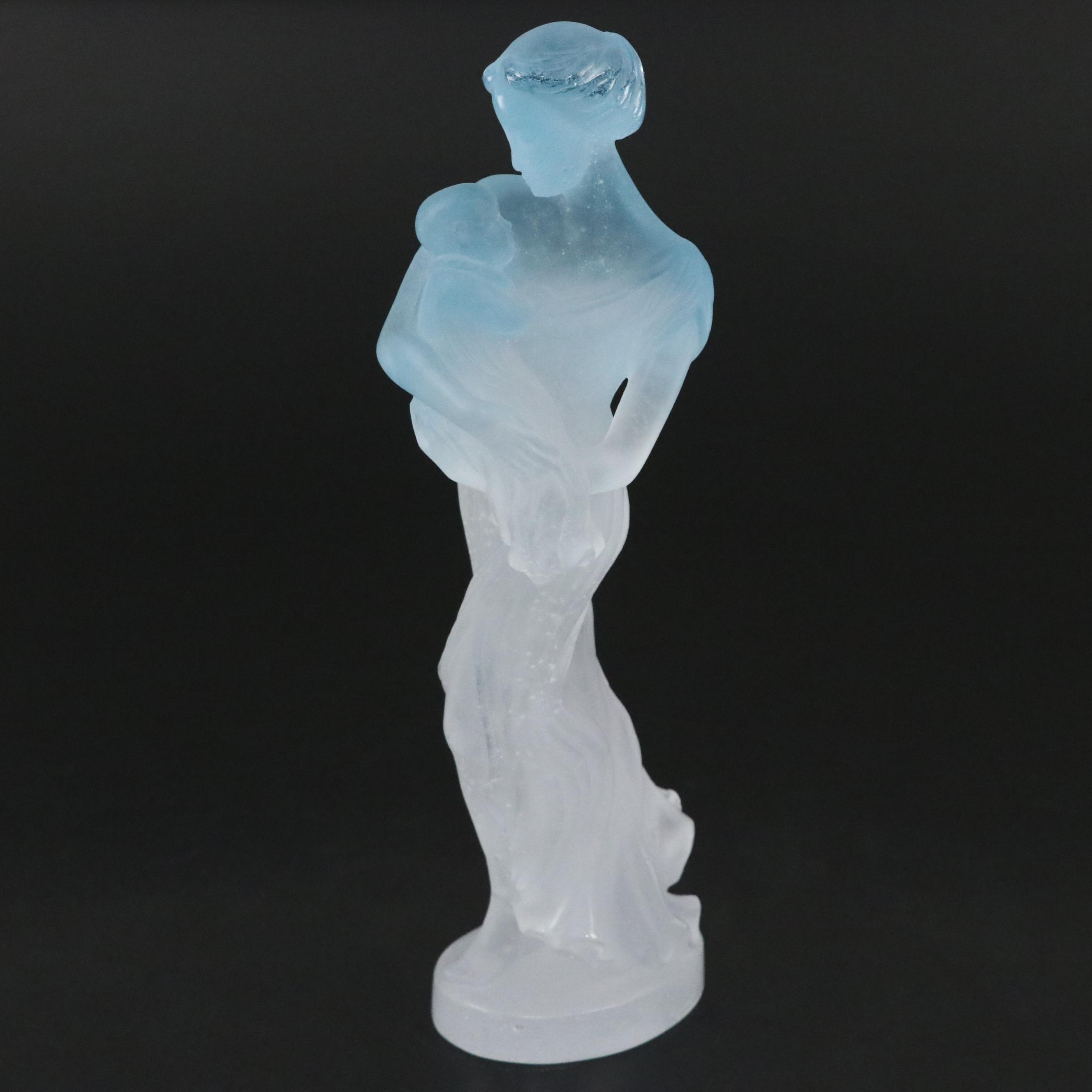 Daum Pâte de Verre "La Mere et l'Enfant" Glass Sculpture