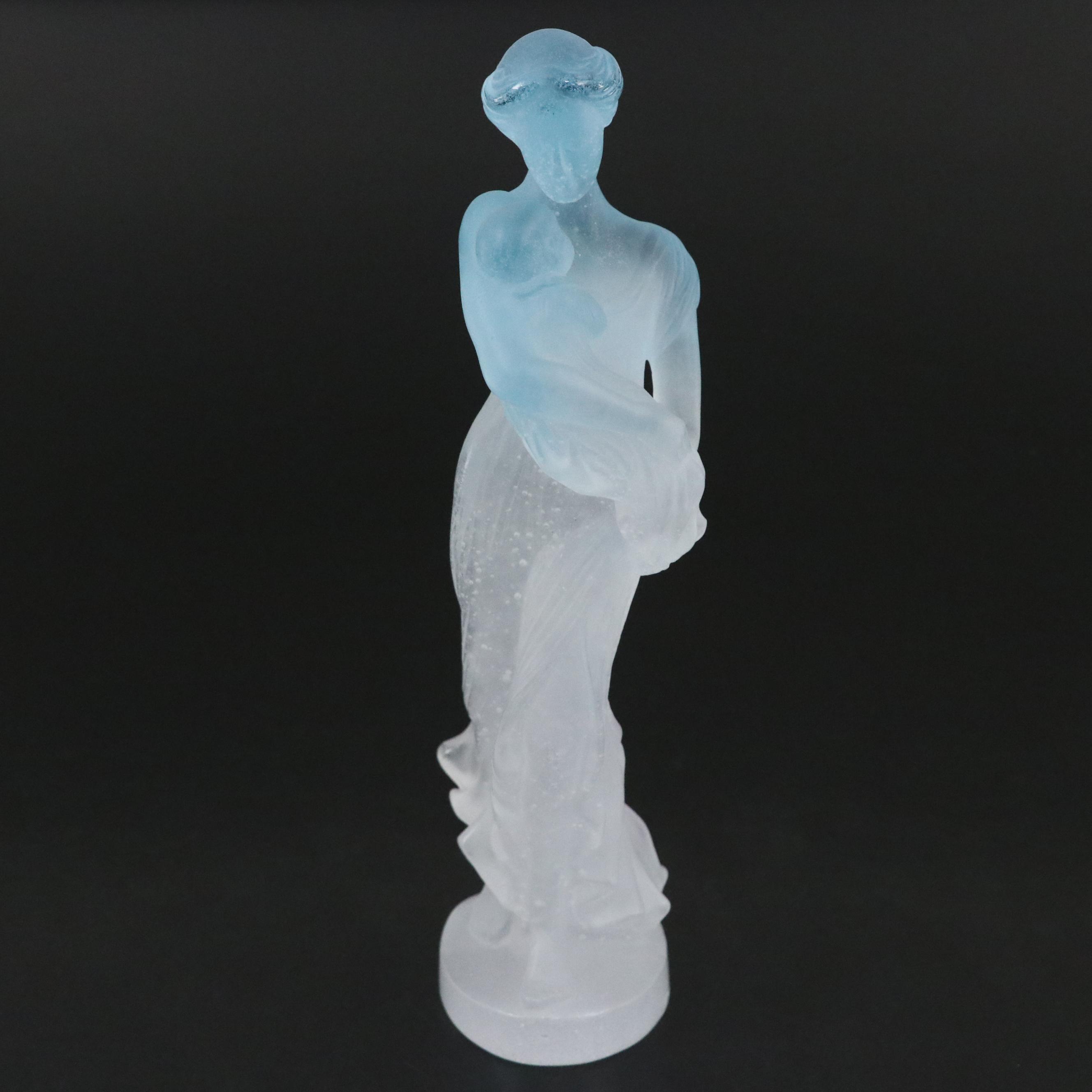 Daum Pâte de Verre "La Mere et l'Enfant" Glass Sculpture