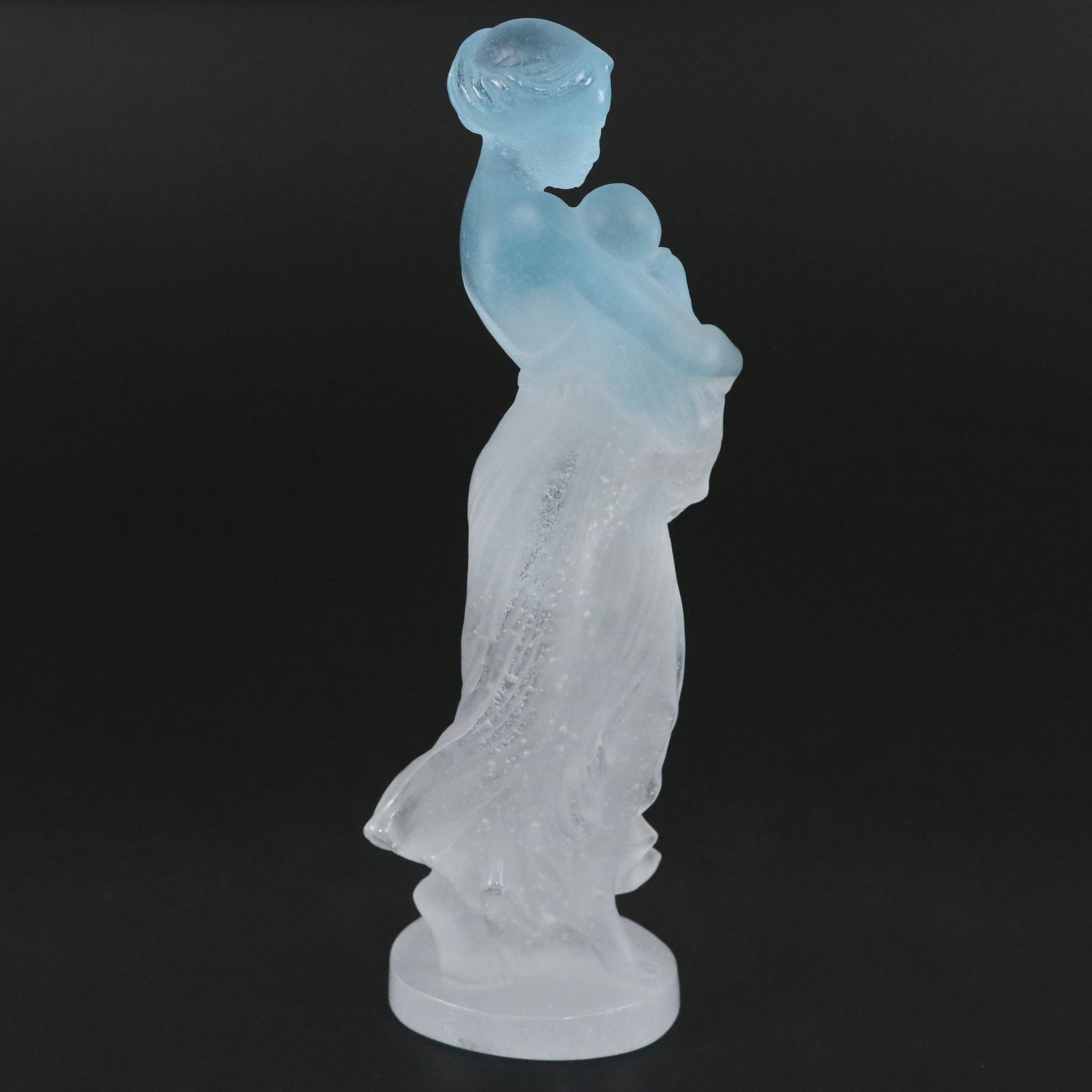 Daum Pâte de Verre "La Mere et l'Enfant" Glass Sculpture