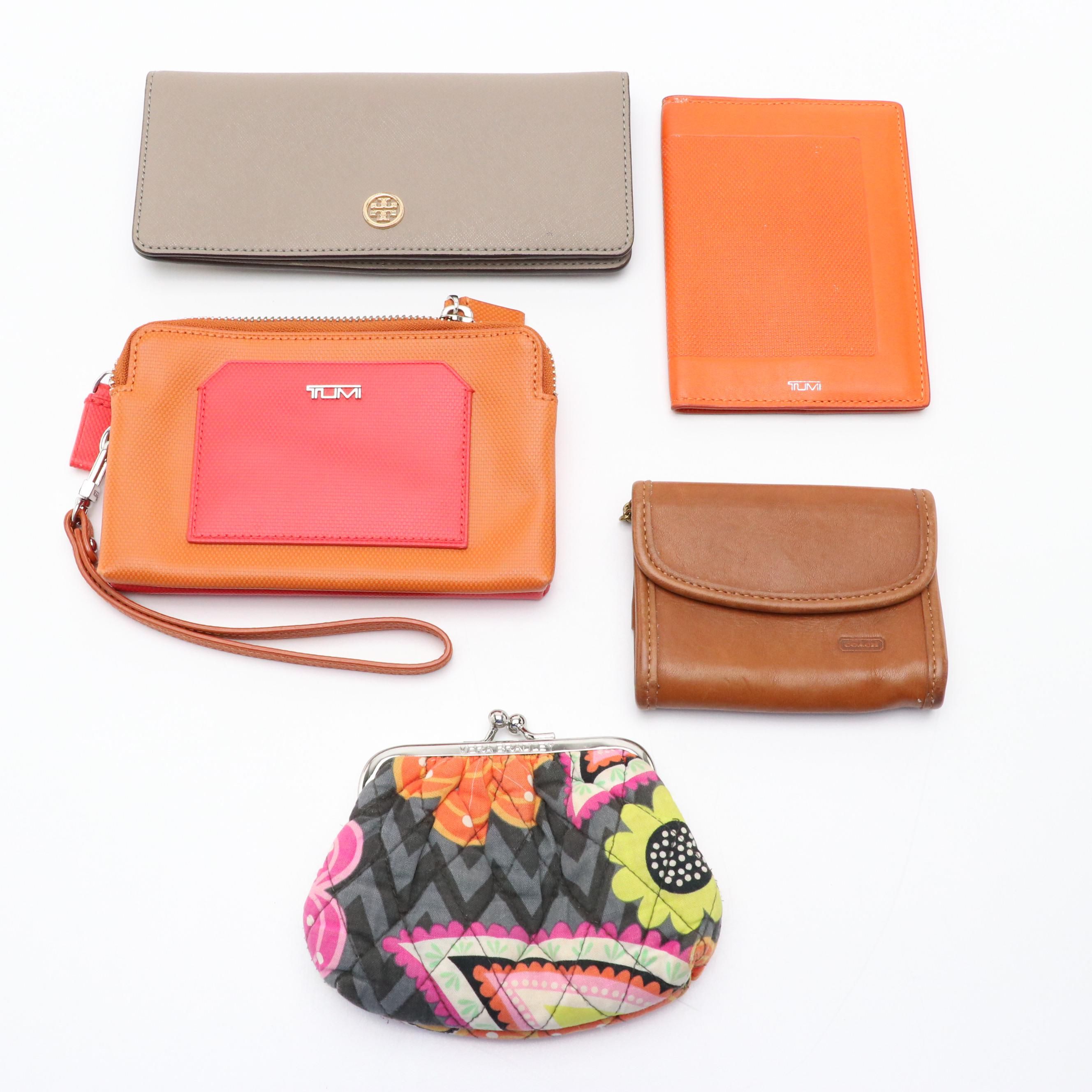 Tumi Prism Double Zip Wristlet, Coach 7219 Multifunction Mini Wallet, and More