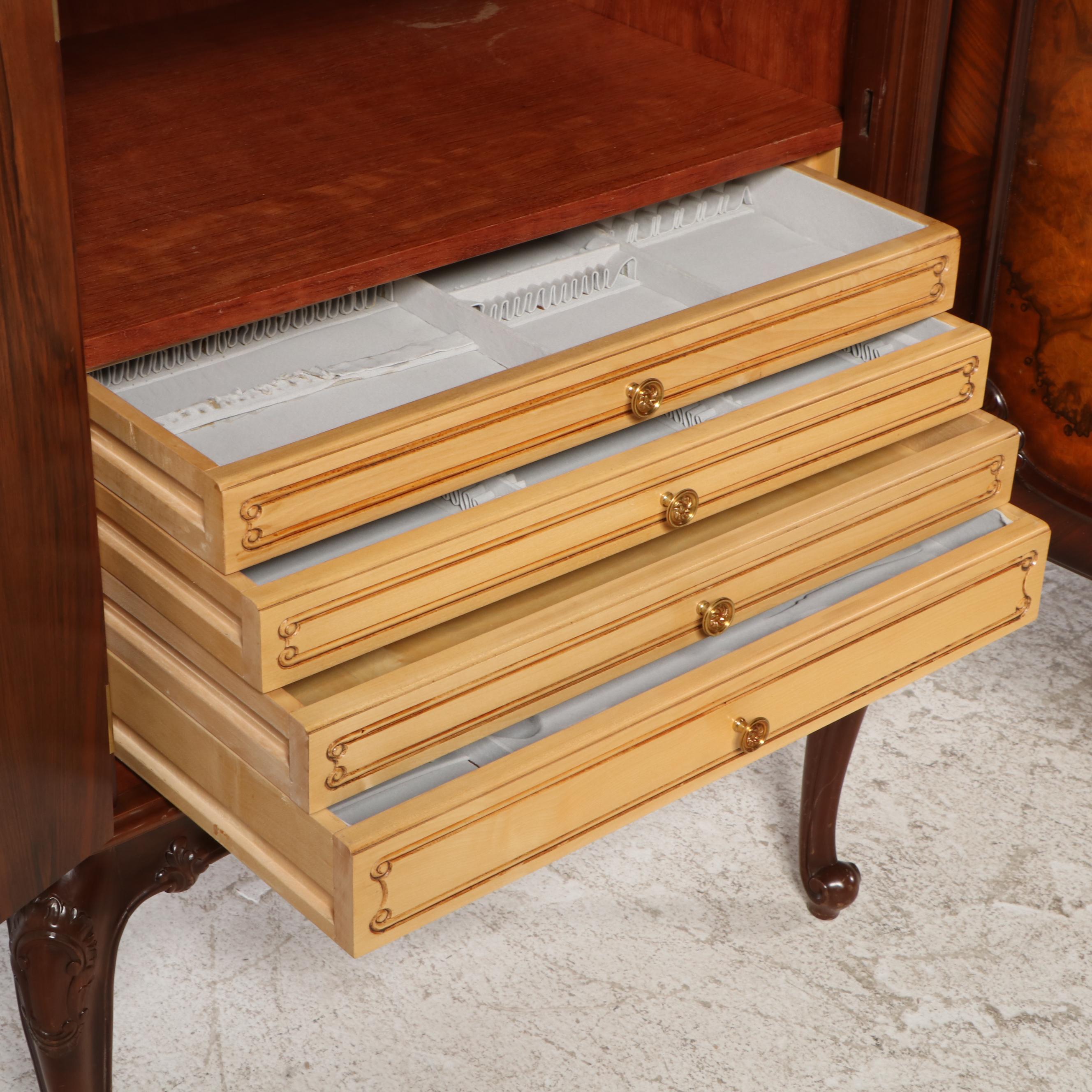 Uyttenhove Belgian Rococo Style Mixed Wood Sideboard, Mid to Late 20th Century