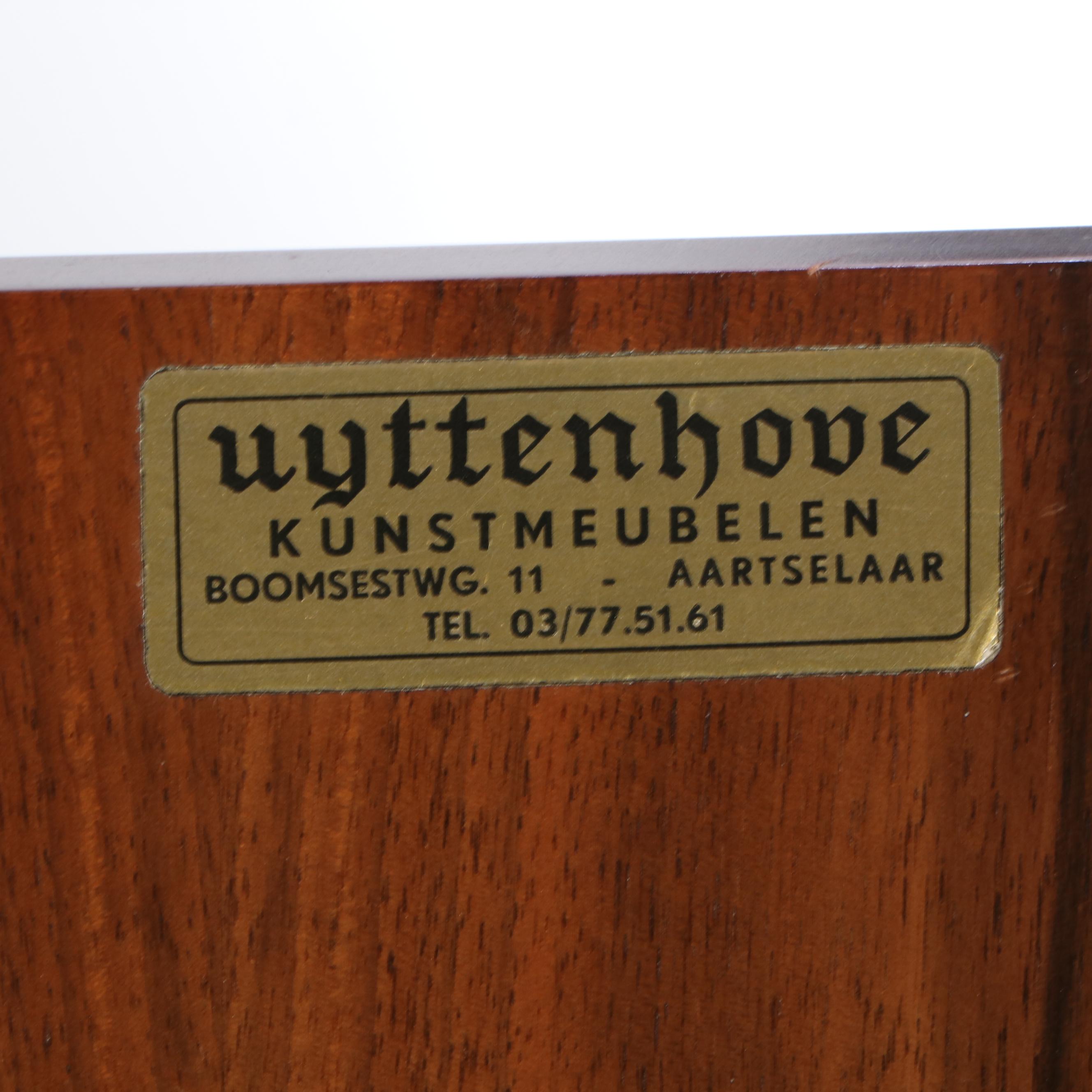Uyttenhove Belgian Rococo Style Mixed Wood Sideboard, Mid to Late 20th Century