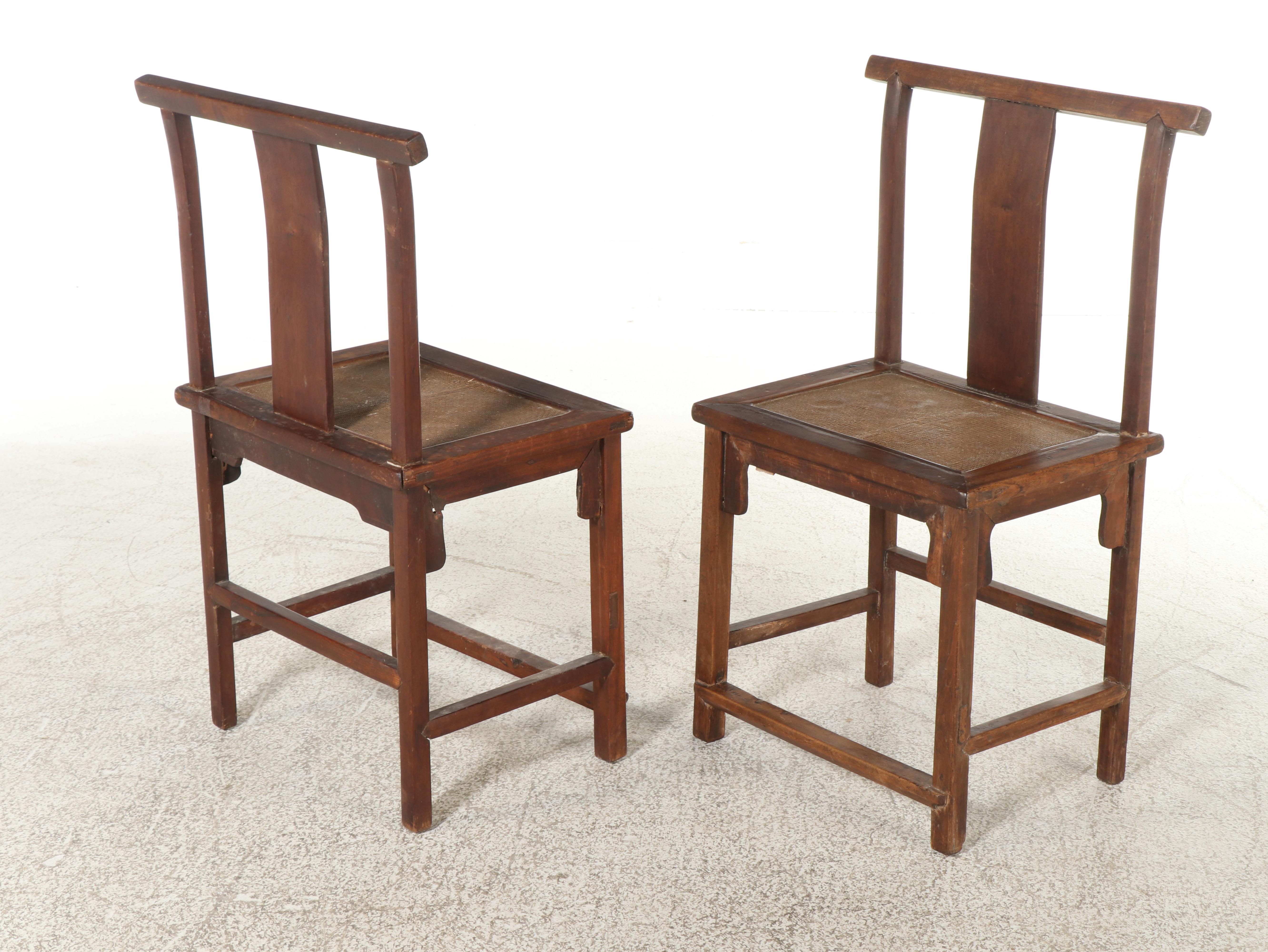 Four Antique Chinese Rosewood Chairs, Qing Dynasty