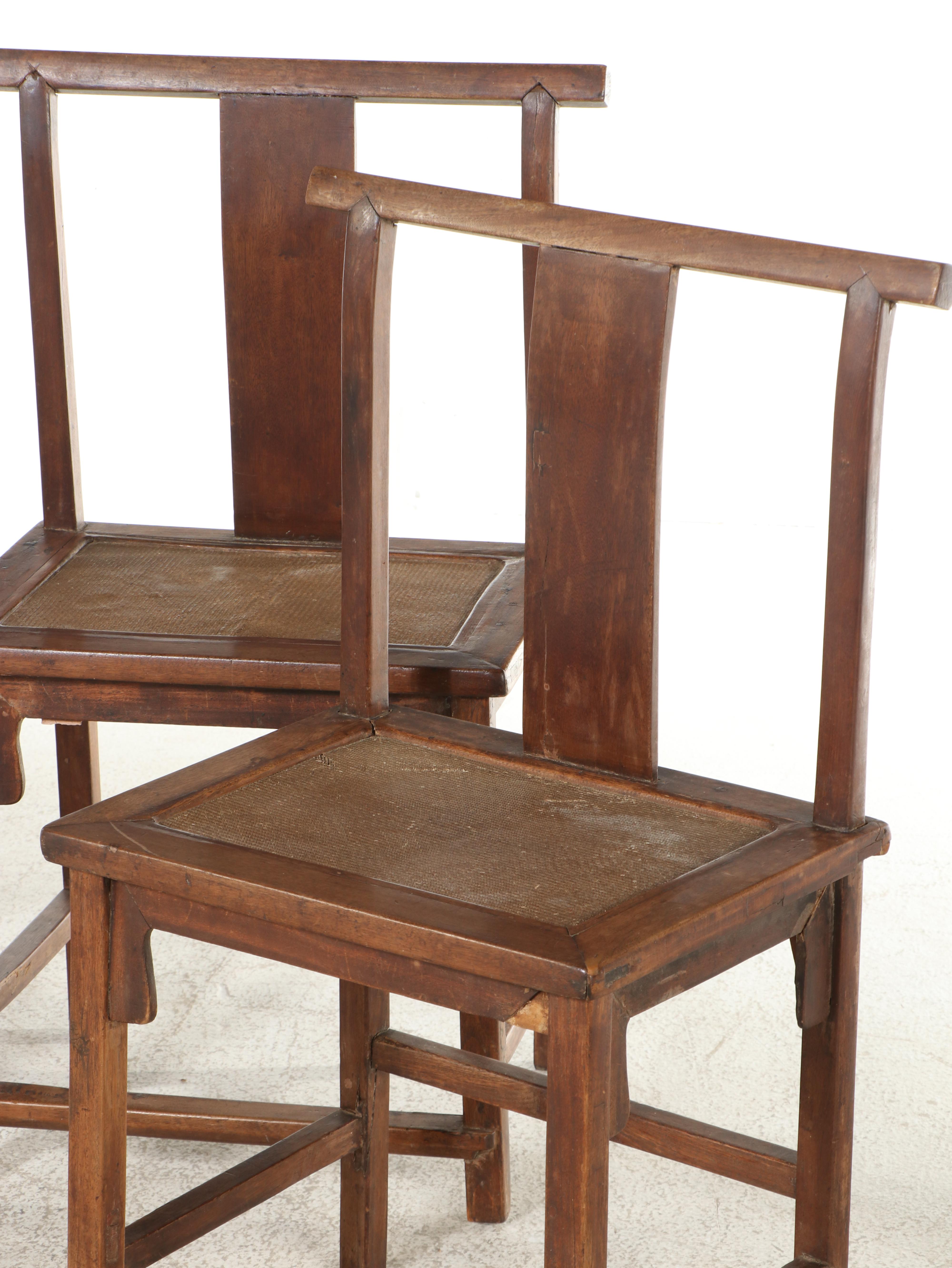 Four Antique Chinese Rosewood Chairs, Qing Dynasty