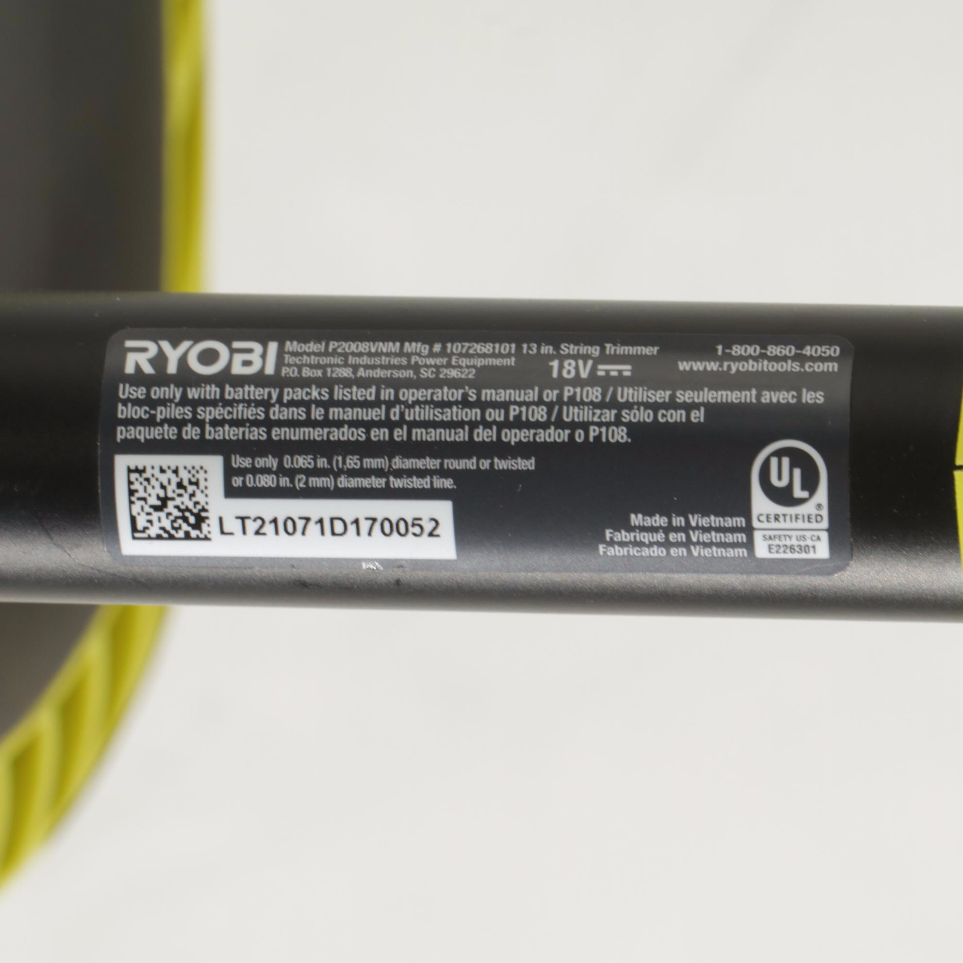 Ryobi Battery Powered Lawn Tools