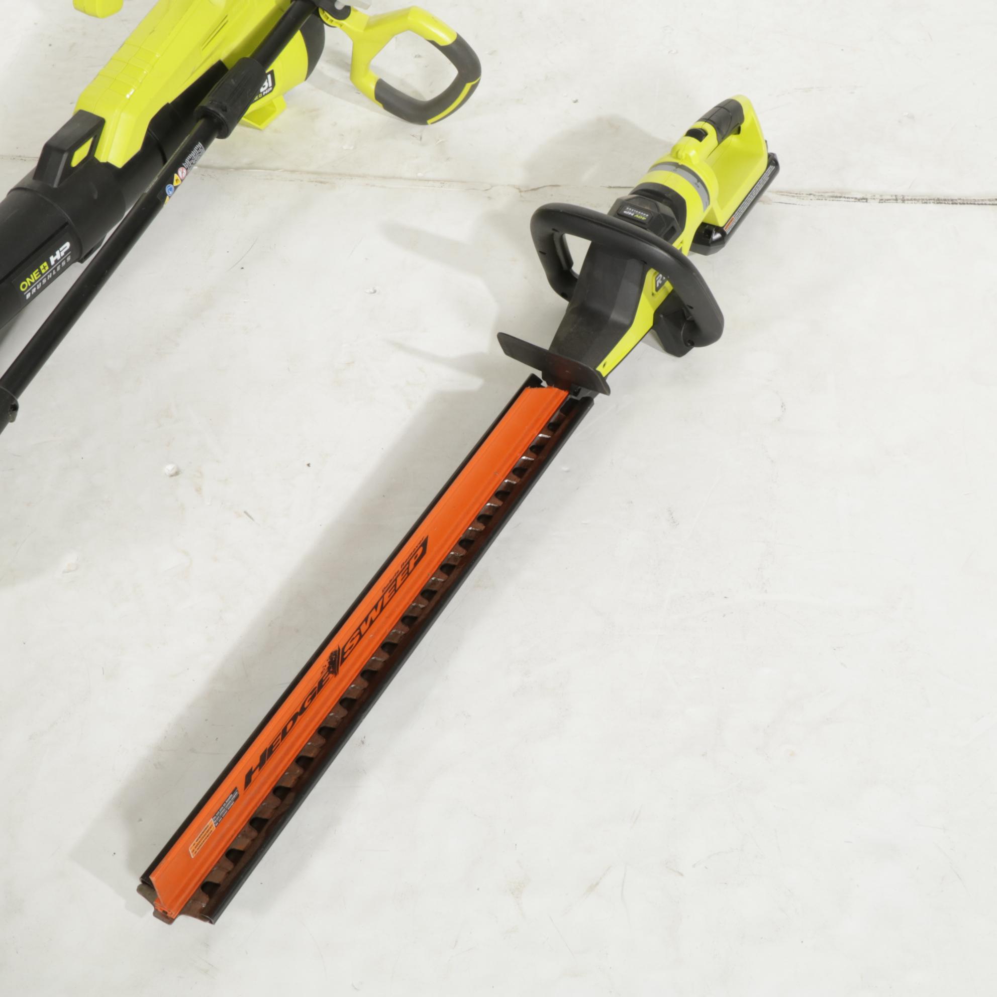 Ryobi Battery Powered Lawn Tools