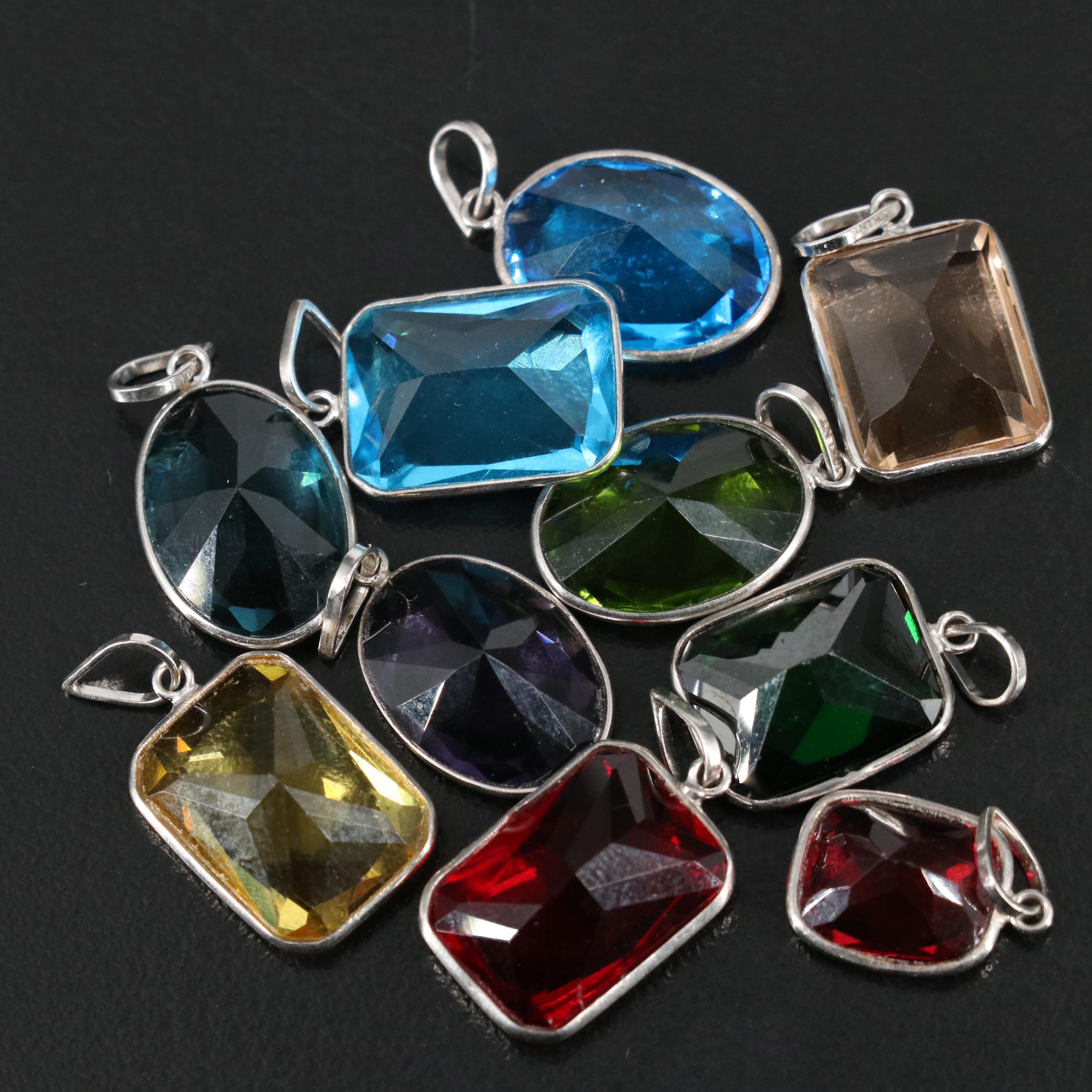 23 Silver Plated Bracelets, Rings, and Pendants