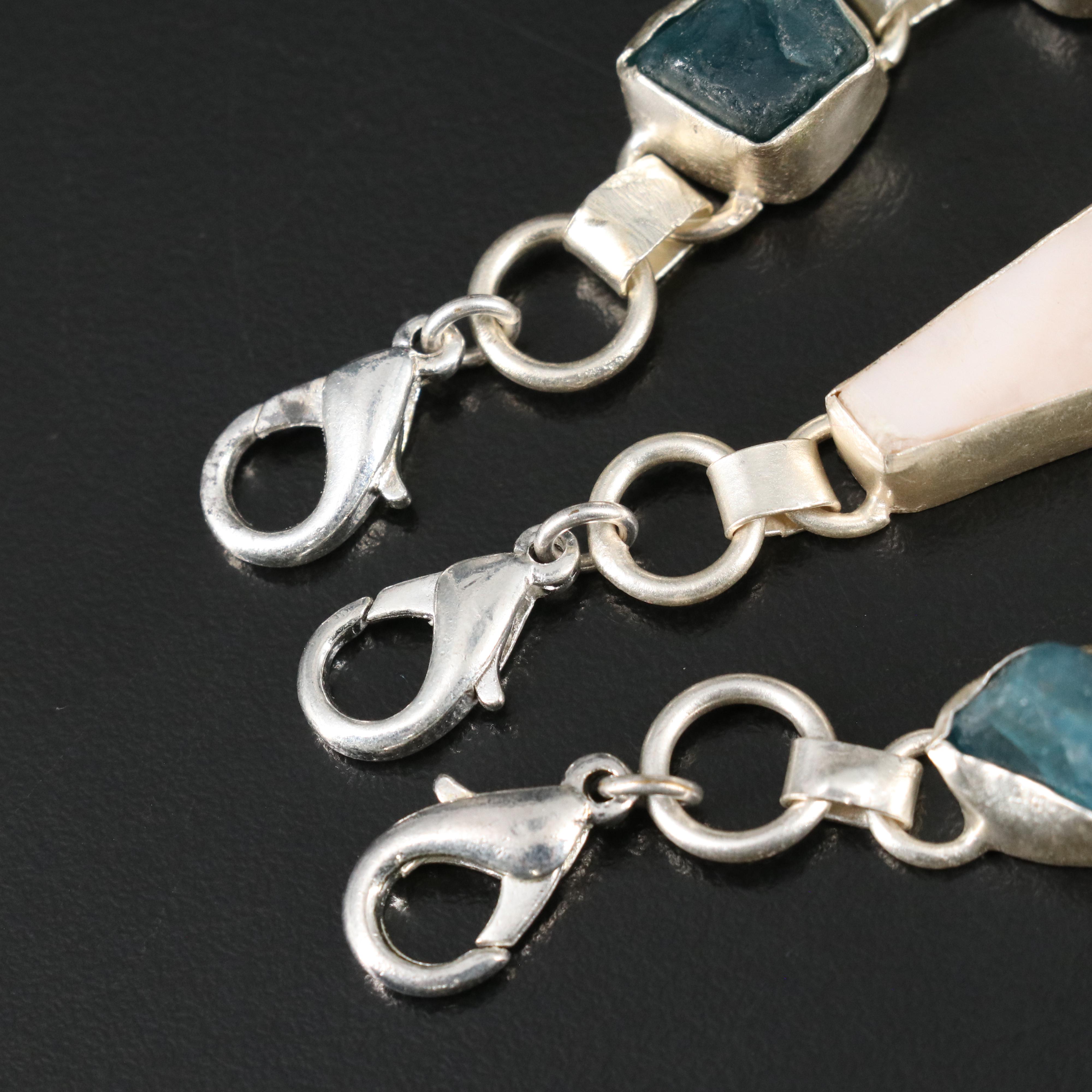 23 Silver Plated Bracelets, Rings, and Pendants