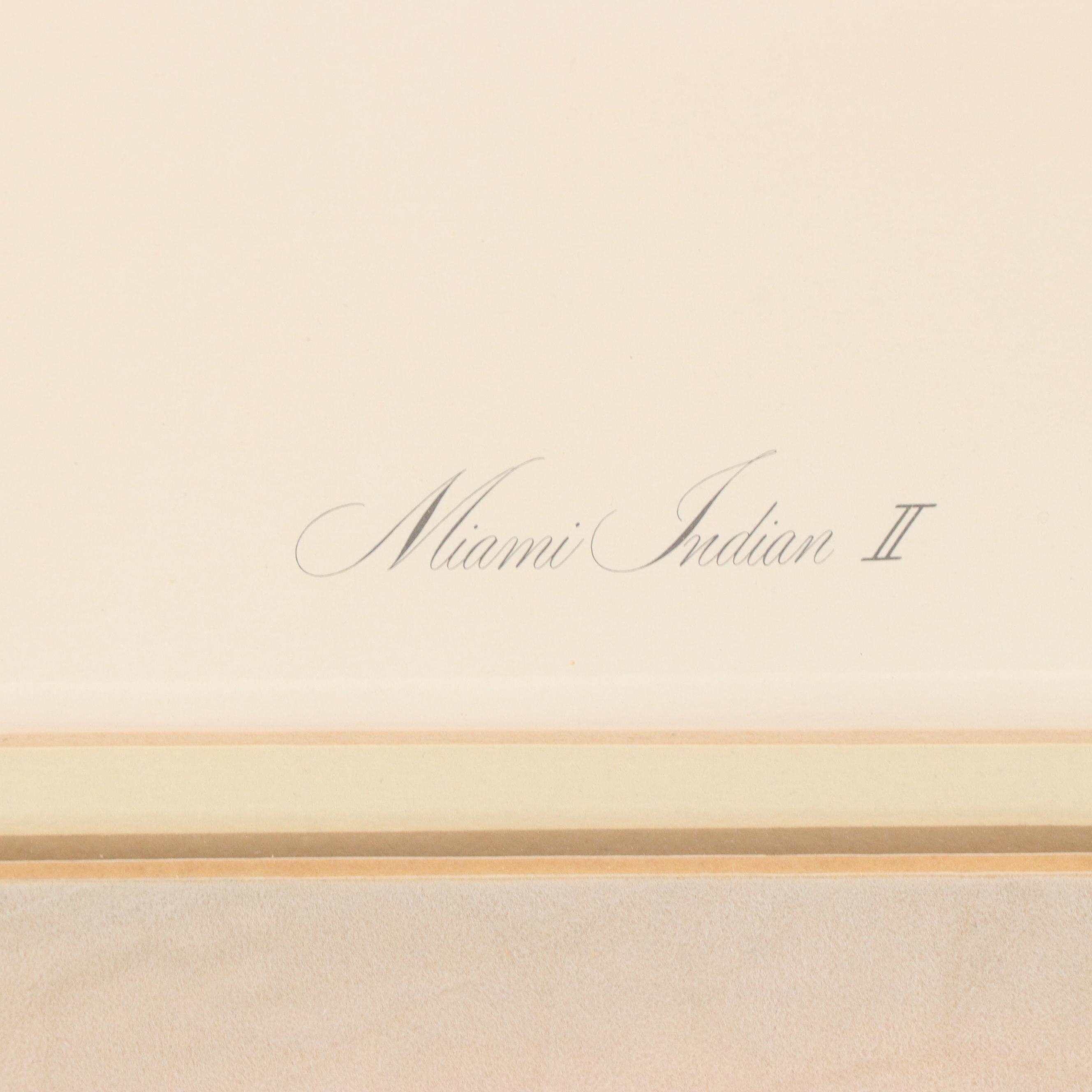 John A. Ruthven Offset Lithograph "Miami Indian II"