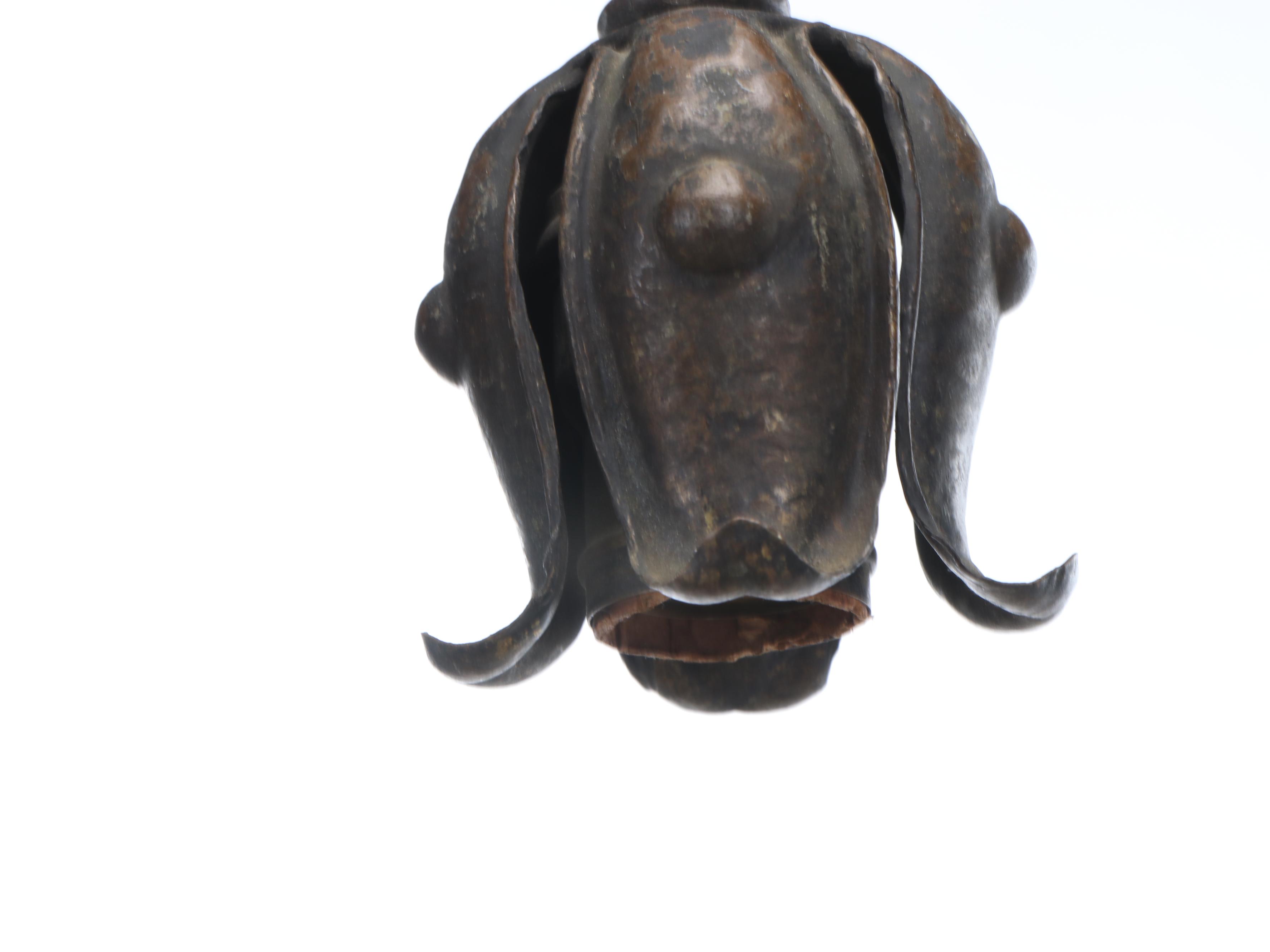 Gothic Style Slag Glass Pendant Light with Additional Hanging Globes