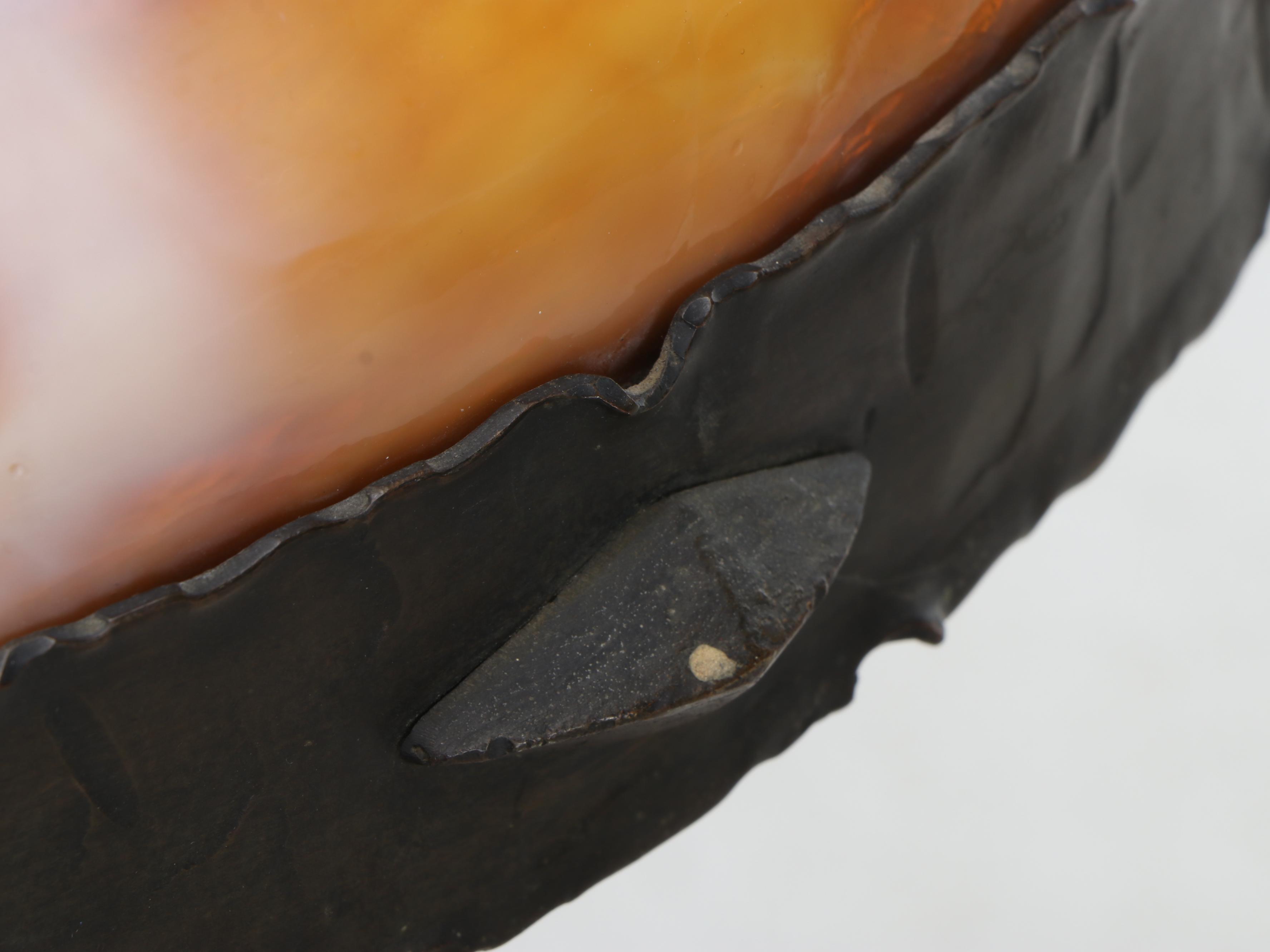 Gothic Style Slag Glass Pendant Light with Additional Hanging Globes