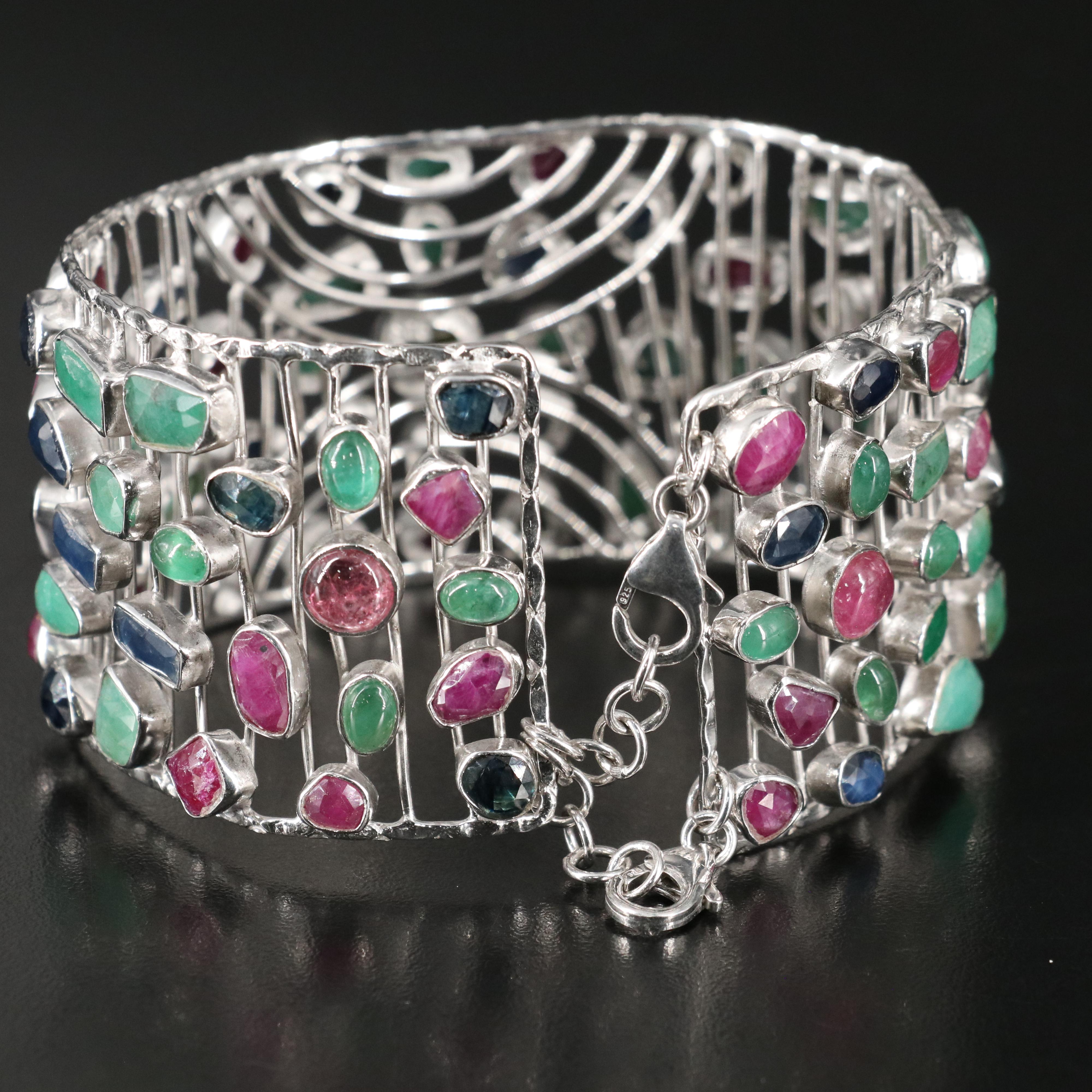 23 Silver Plated Bracelets, Rings, and Pendants