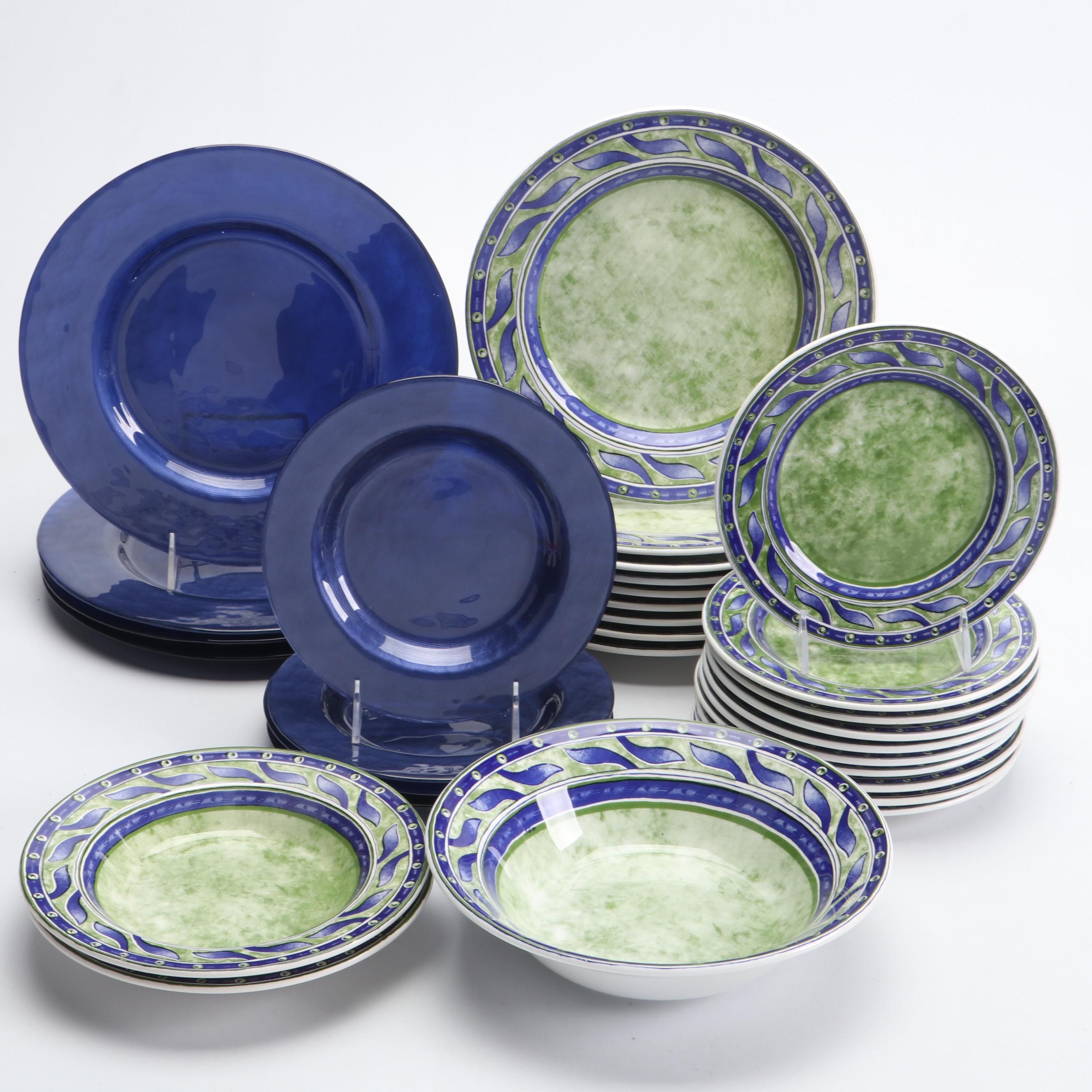 Pier 1 "Versailles" Ceramic Dinner Plates, Bread & Butter Plates with More