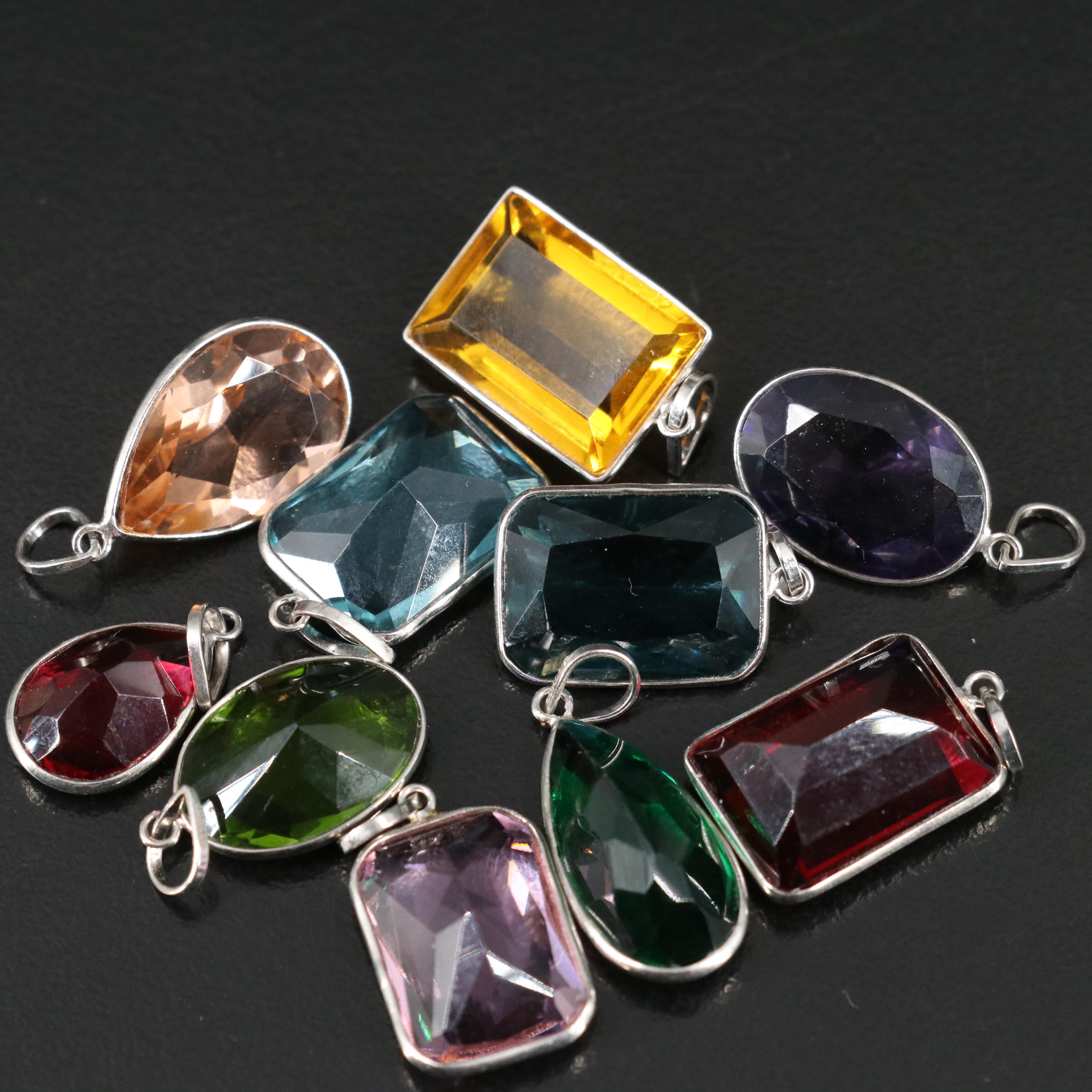 23 Silver Plated Bracelets, Rings, and Pendants