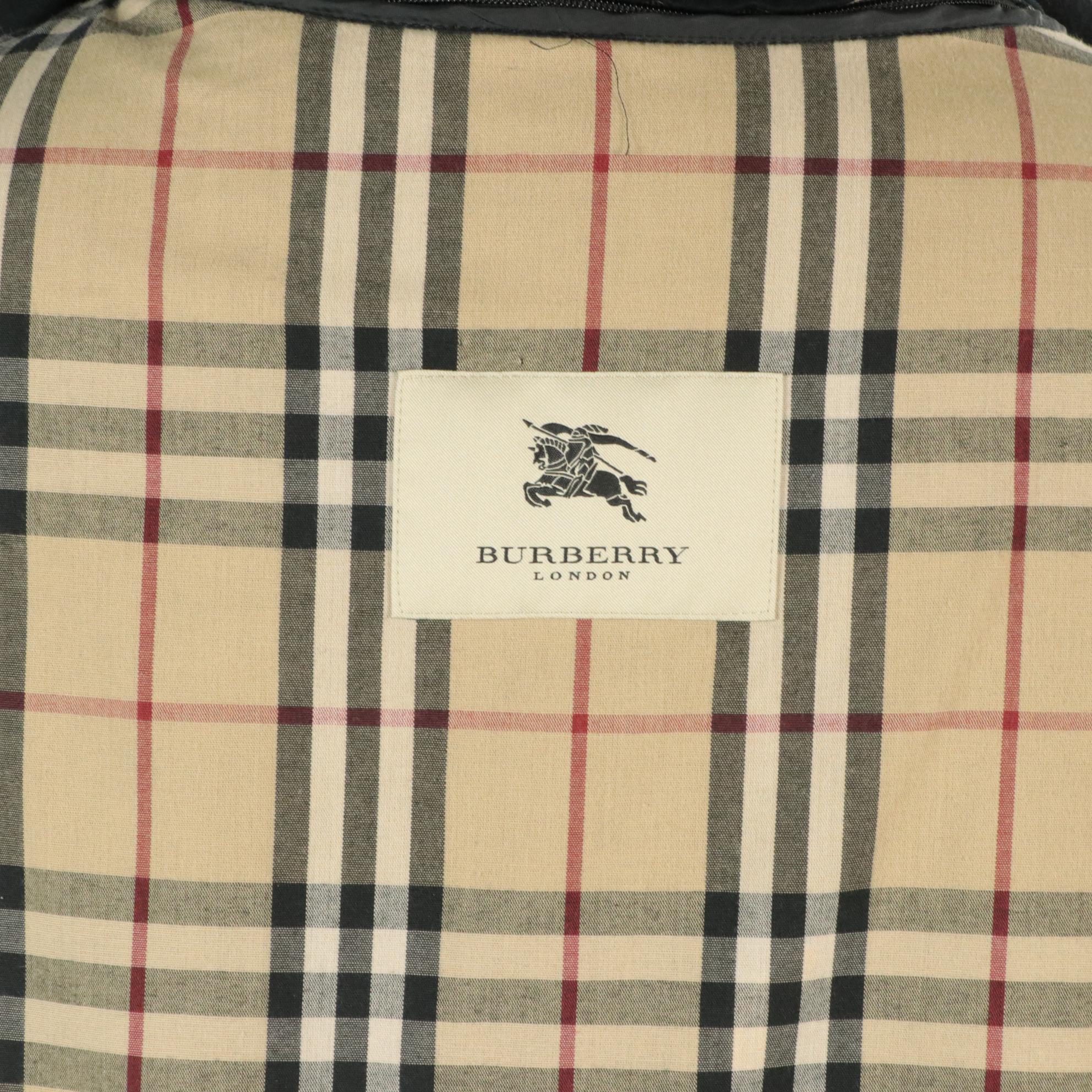 Men's Burberry Black Wool/Camel Hair Lawrence Overcoat with Detachable Lining