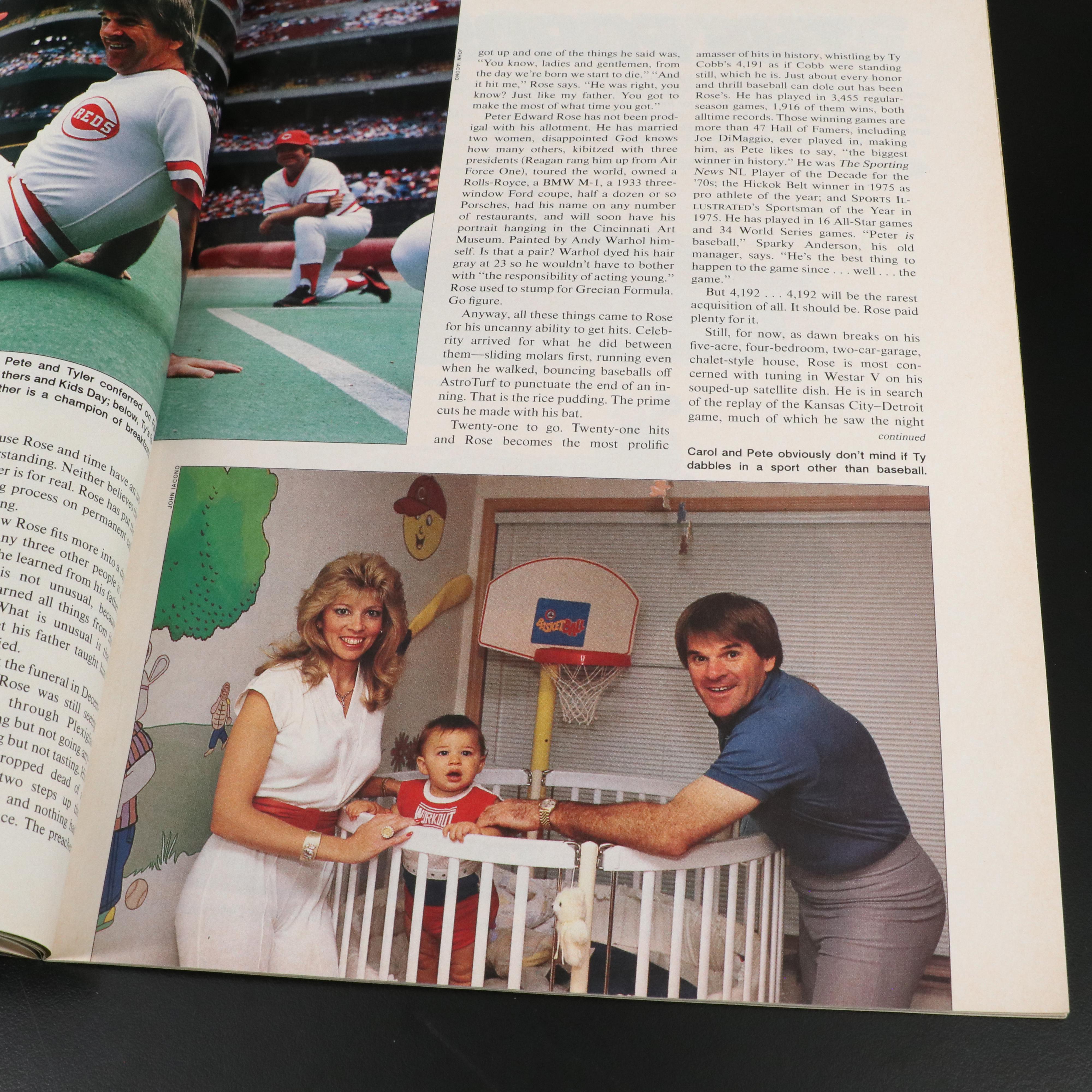 Pete Rose Signed Cincinnati Reds "Sports Illustrated" Baseball Magazine, PSA