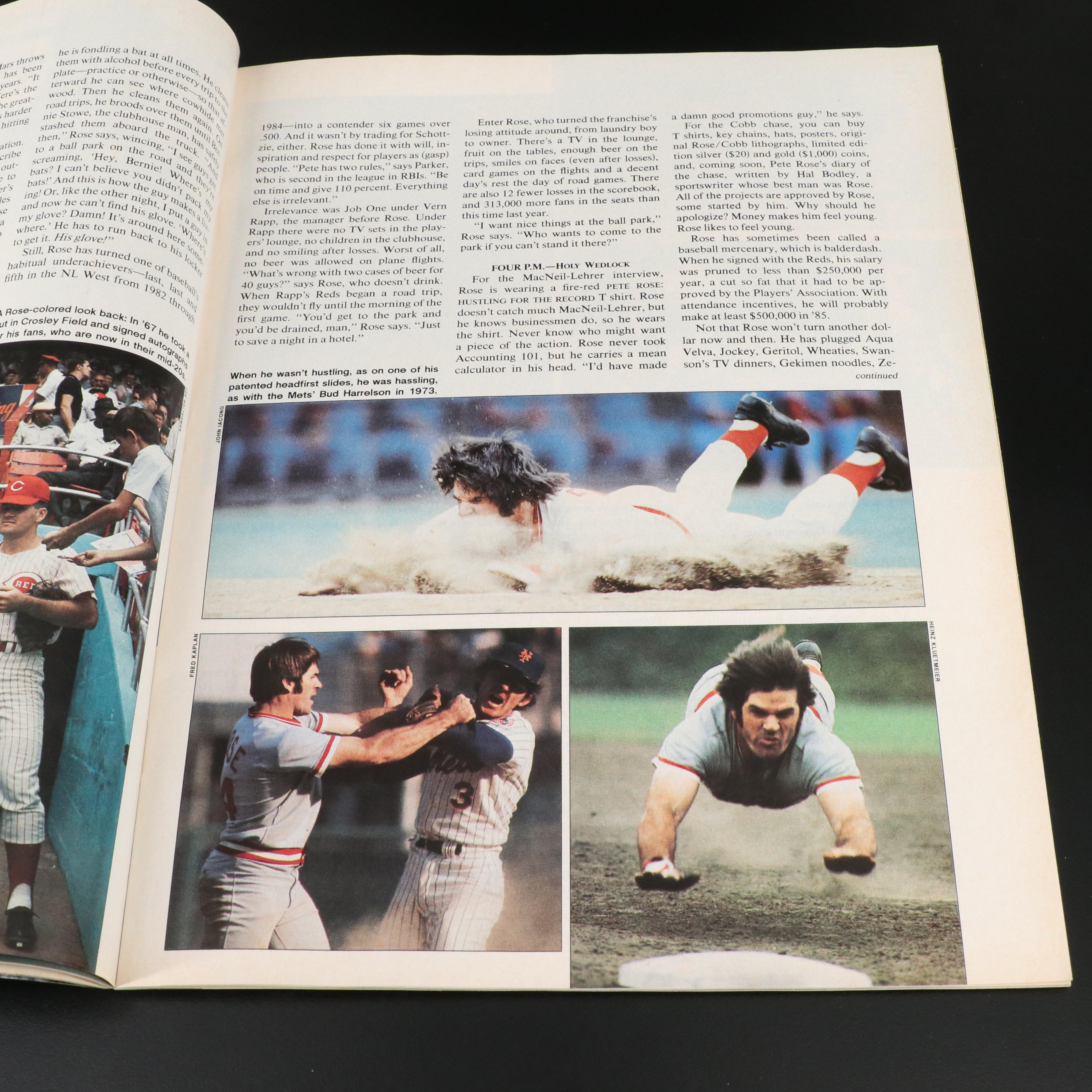 Pete Rose Signed Cincinnati Reds "Sports Illustrated" Baseball Magazine, PSA