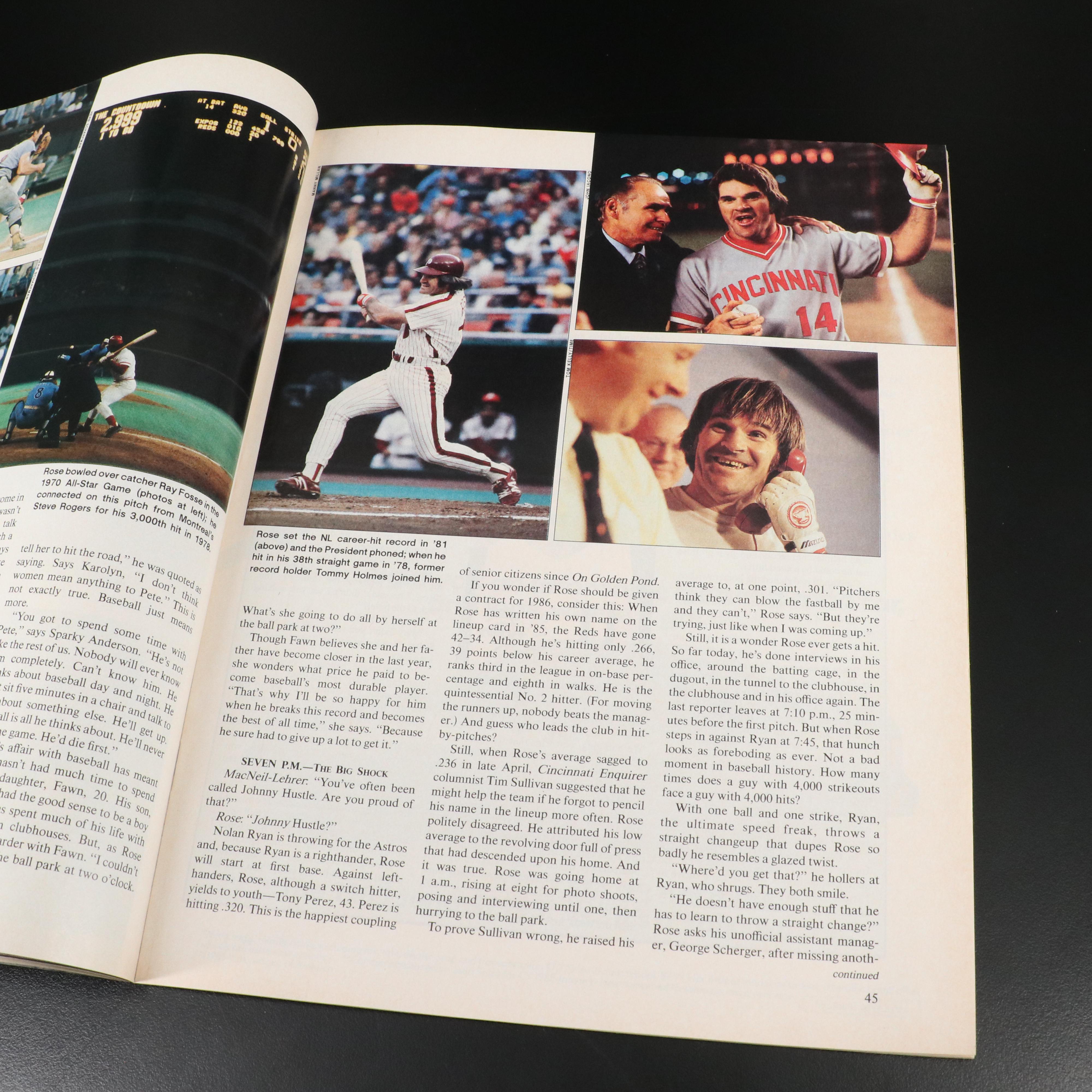 Pete Rose Signed Cincinnati Reds "Sports Illustrated" Baseball Magazine, PSA