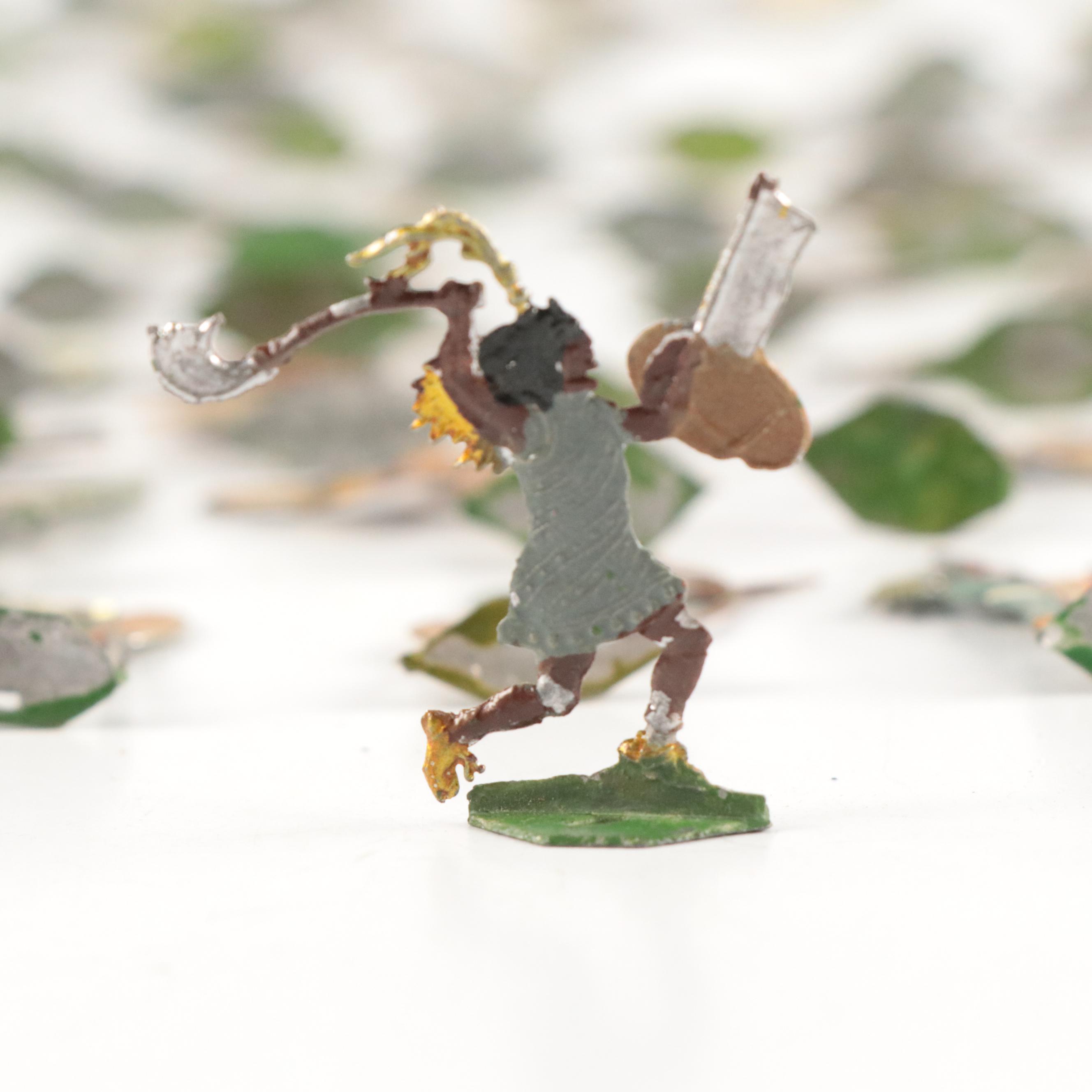 Metal Hand-Painted Flat Miniature Aztec Toy Figures | EBTH