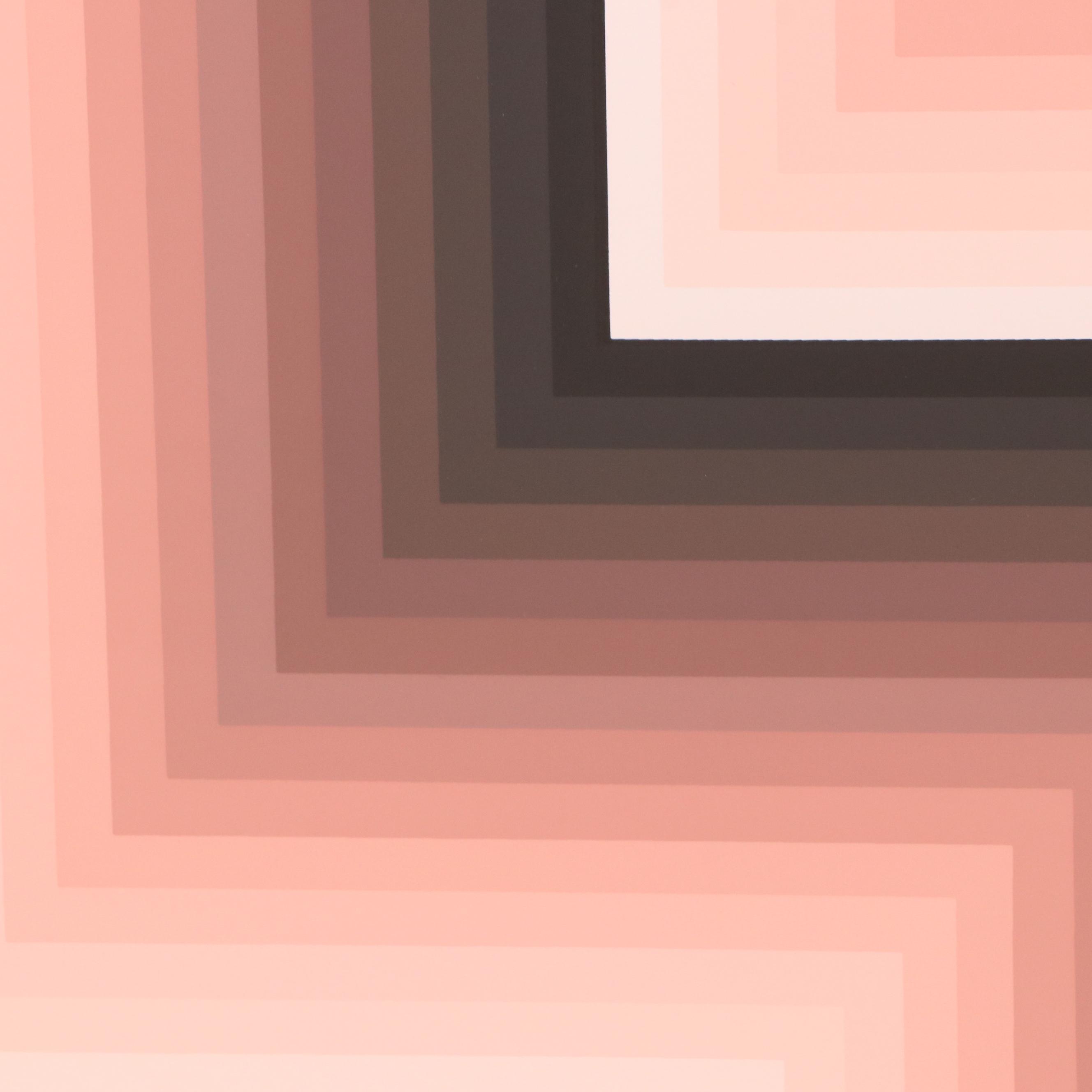 Jurgen Peters Op Art Serigraph "Window Motif," 1982