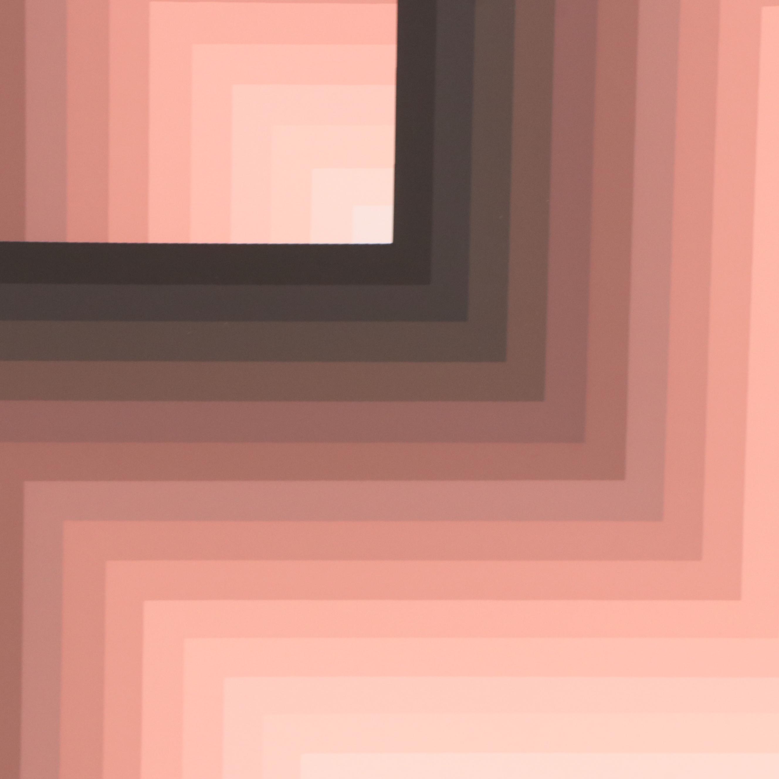 Jurgen Peters Op Art Serigraph "Window Motif," 1982