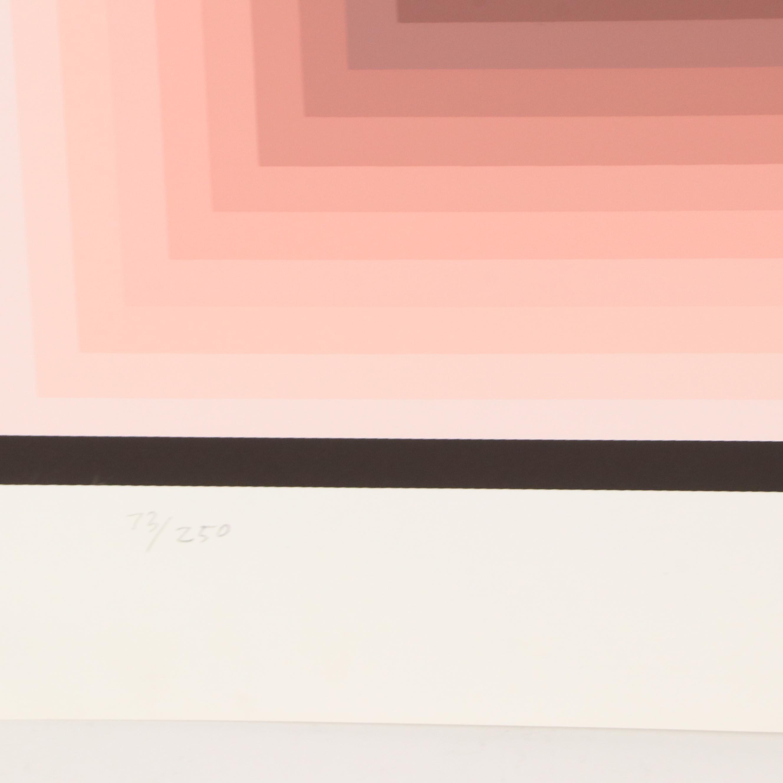 Jurgen Peters Op Art Serigraph "Window Motif," 1982