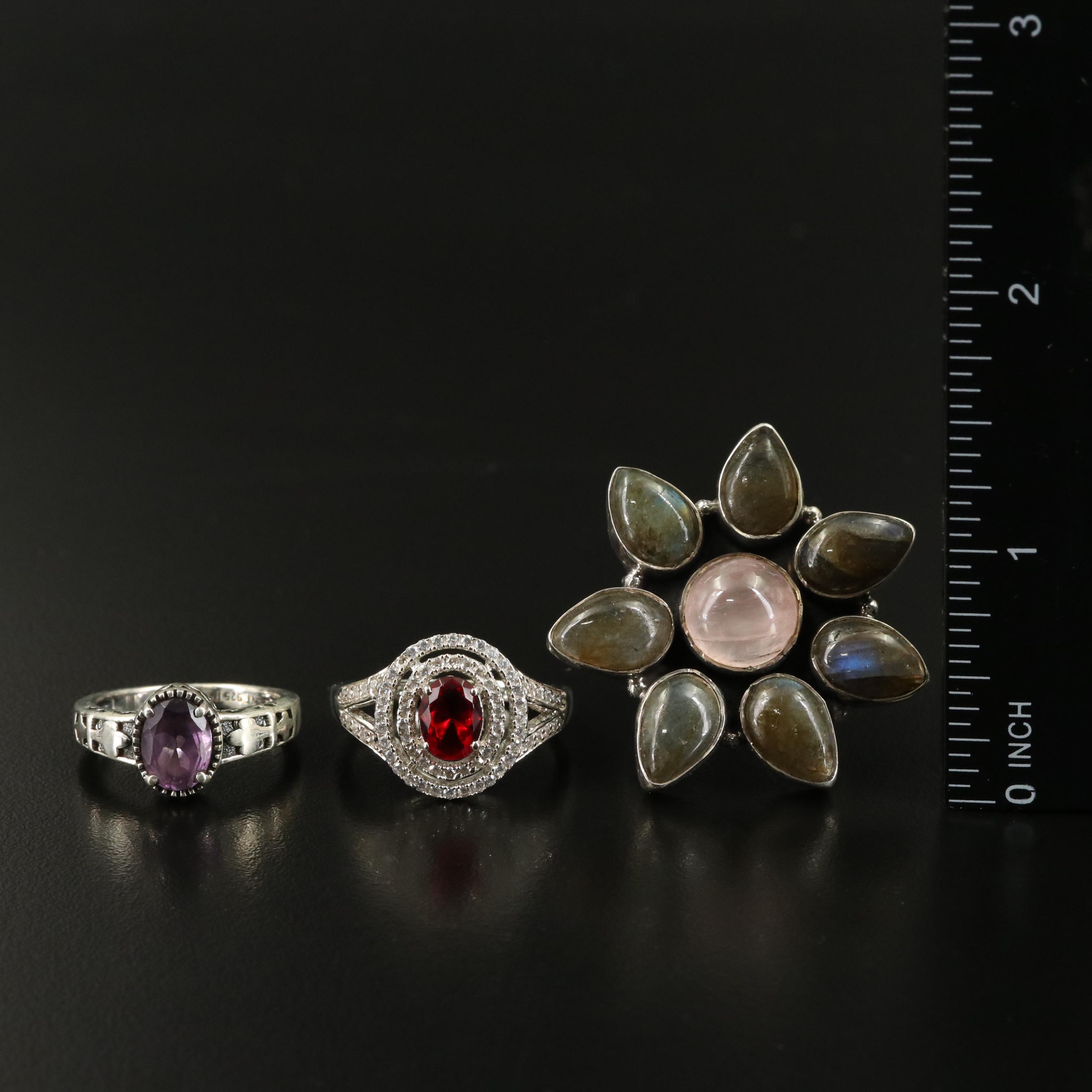 14 Assorted Sterling Silver Rings, Necklaces, Earrings, and Pendants