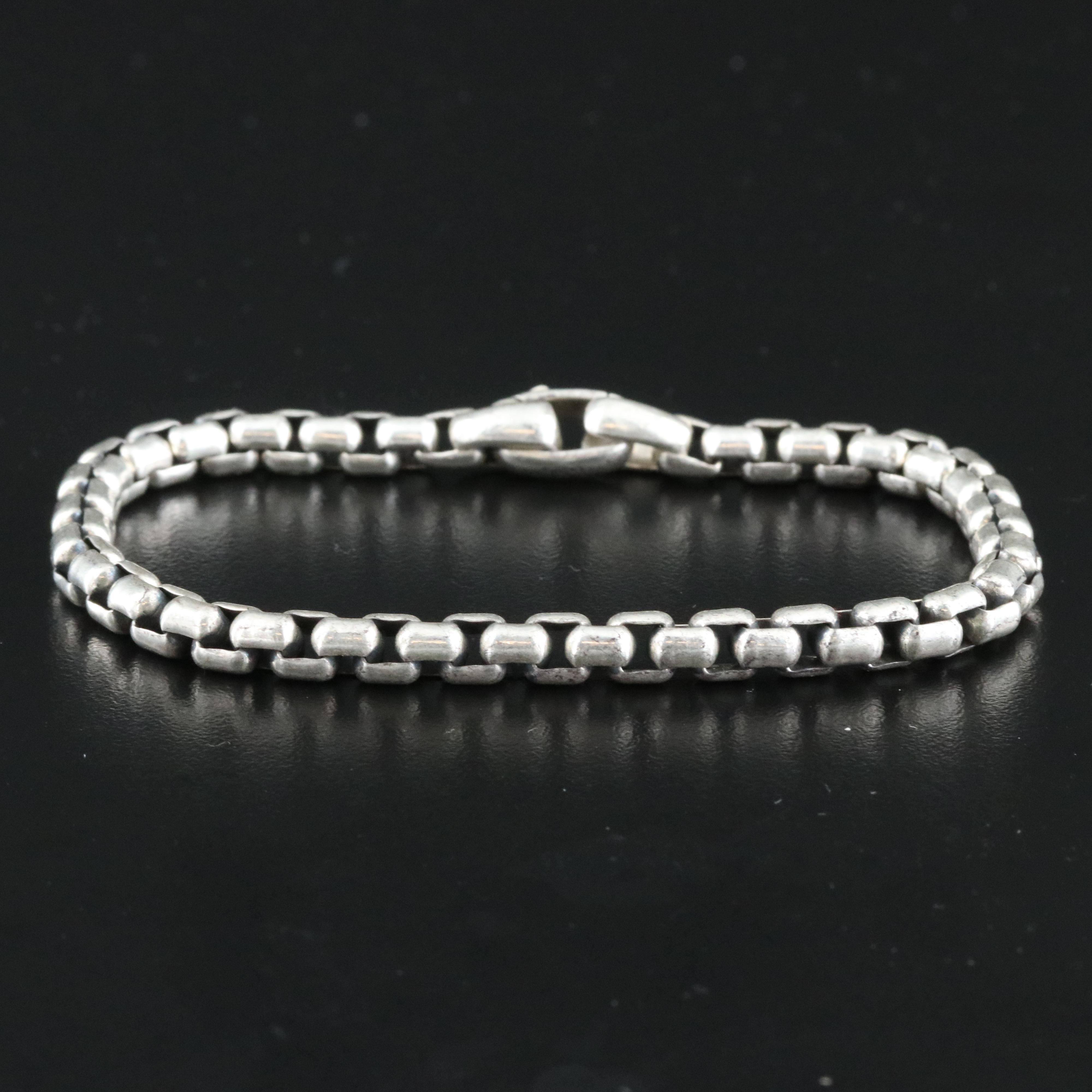 David Yurman Sterling Box Chain Bracelet