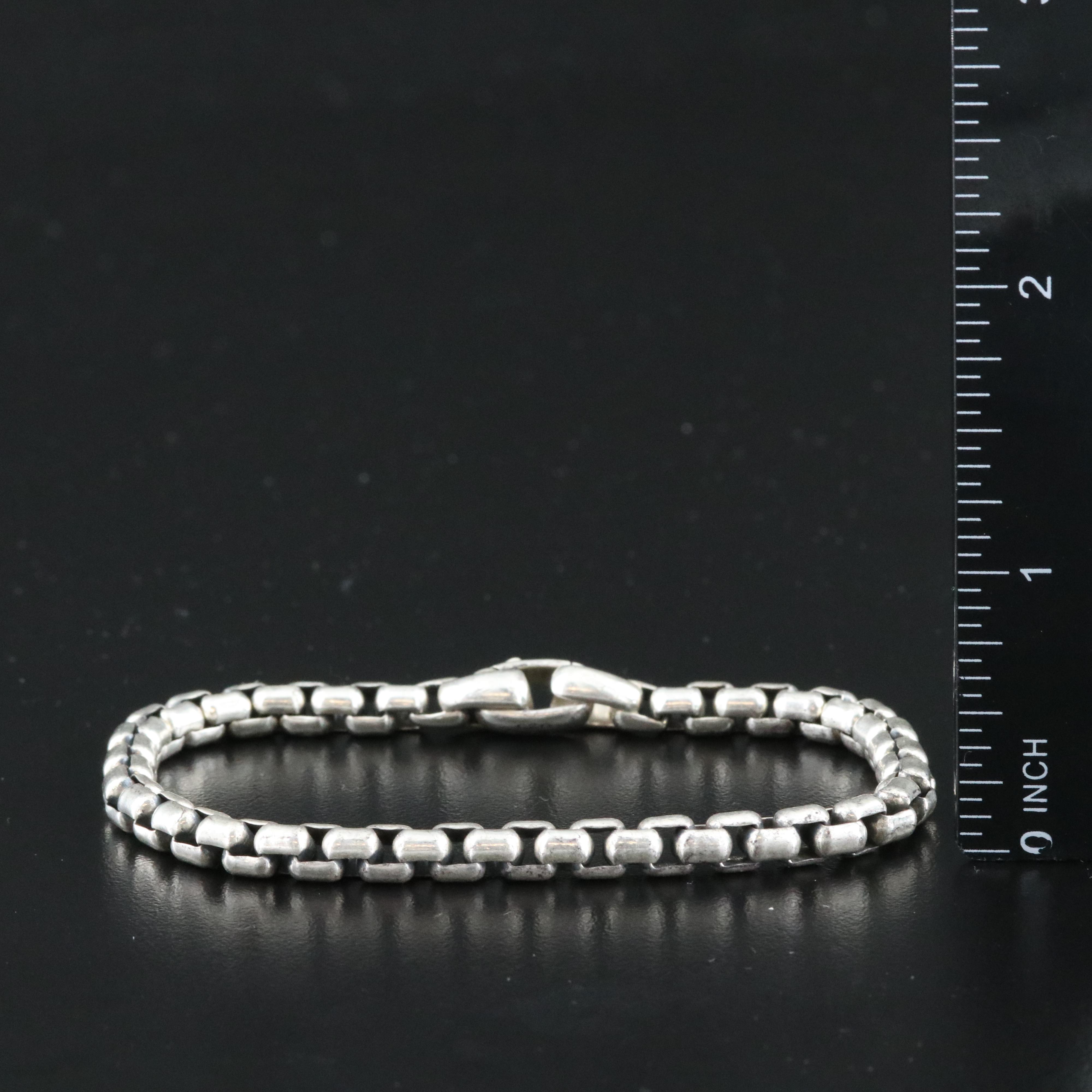 David Yurman Sterling Box Chain Bracelet