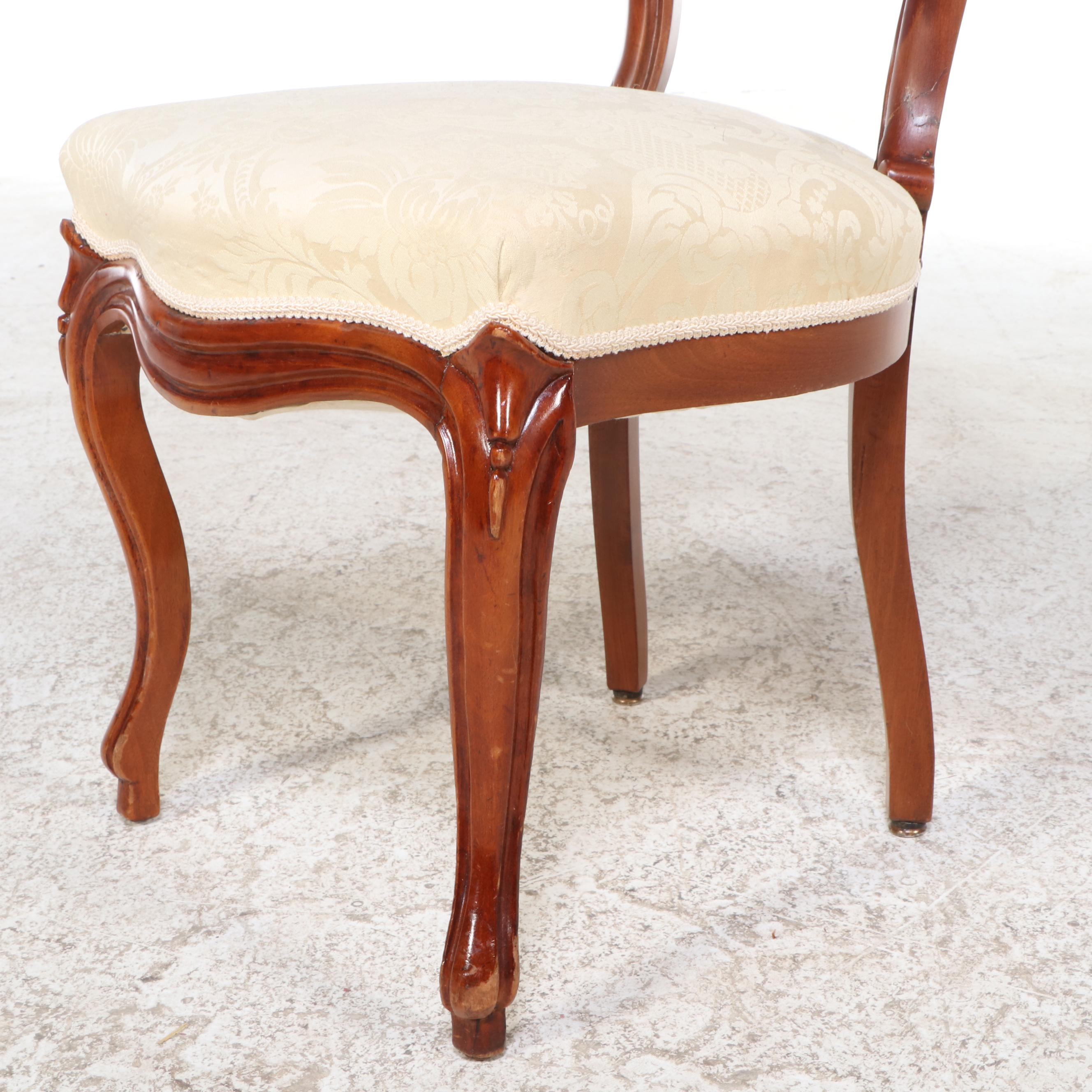 Victorian Renaissance Revival Carved Walnut Side Chair, Circa 1870